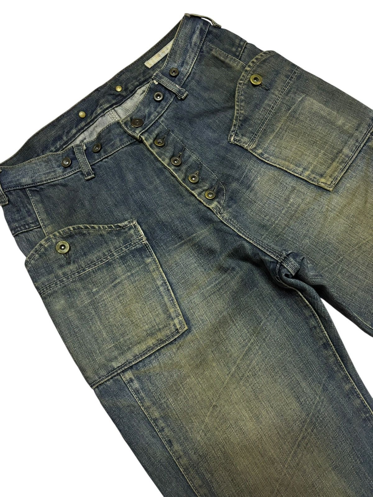 Japanese Brand Vtg Shuca Japan Bushpant Mudwashed Jeans Size US 30 / EU 46 - 4 Thumbnail