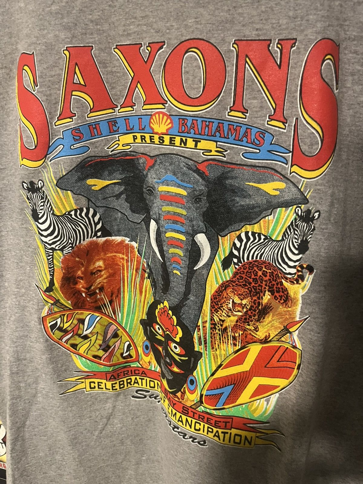 Fruit Of The Loom Vintage Y2K 2000’s Saxon Shell, celebration of emancipation Size US L / EU 52-54 / 3 - 3 Thumbnail