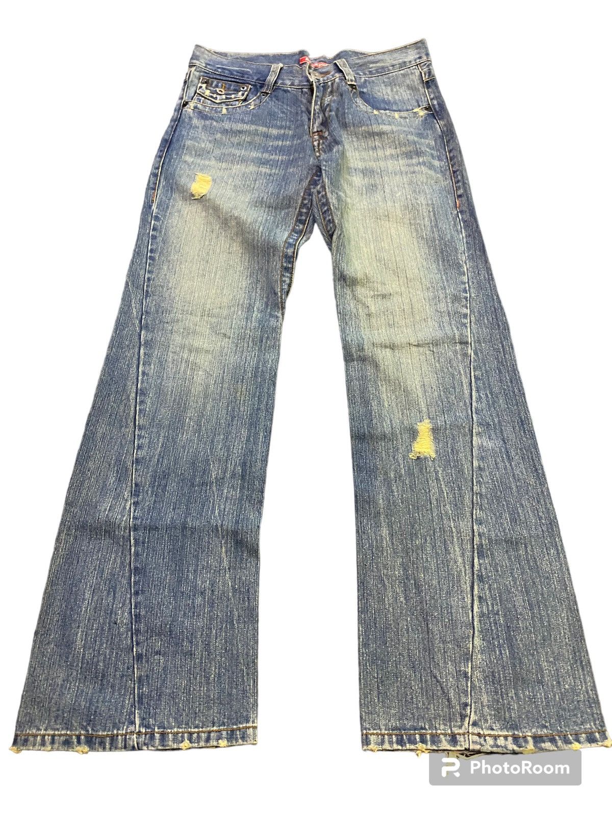 Hysteric Glamour × Japanese Brand Flare jeans rubbersoul Distressed Boot Cut Size US 33 - 2 Thumbnail