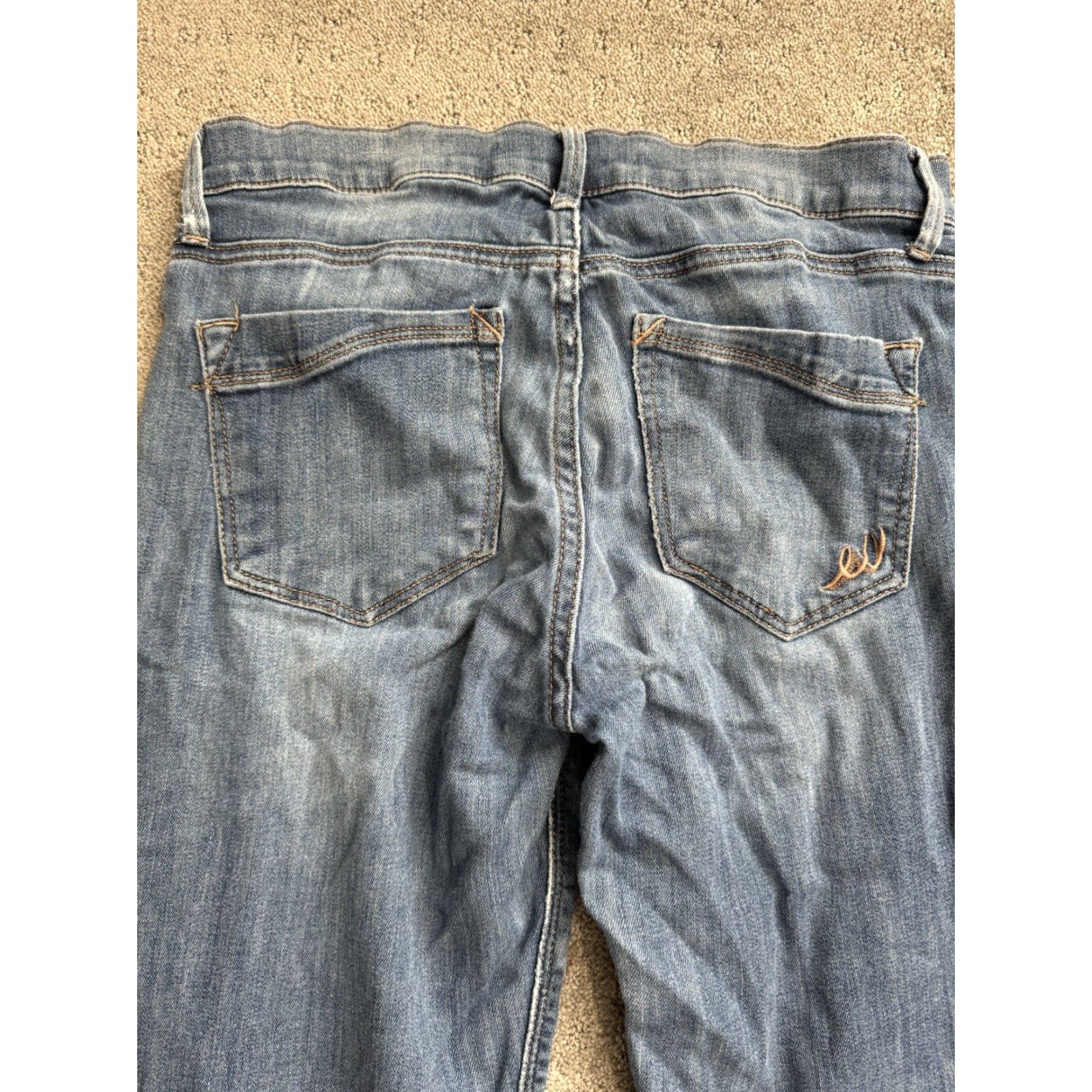 Express Express Jeans Low Rise Ankle Skinny 4 Blue Denim Cotton Spandex Jegging 5-Pocket Womens Size 27" / US 4 / IT 40 - 4 Thumbnail