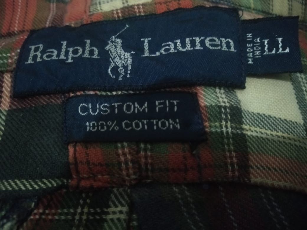 Polo Ralph Lauren × Ralph Lauren × Vintage Ralph Lauren Patchwork Plaid Flannel Shirt Size US L / EU 52-54 / 3 - 9 Thumbnail