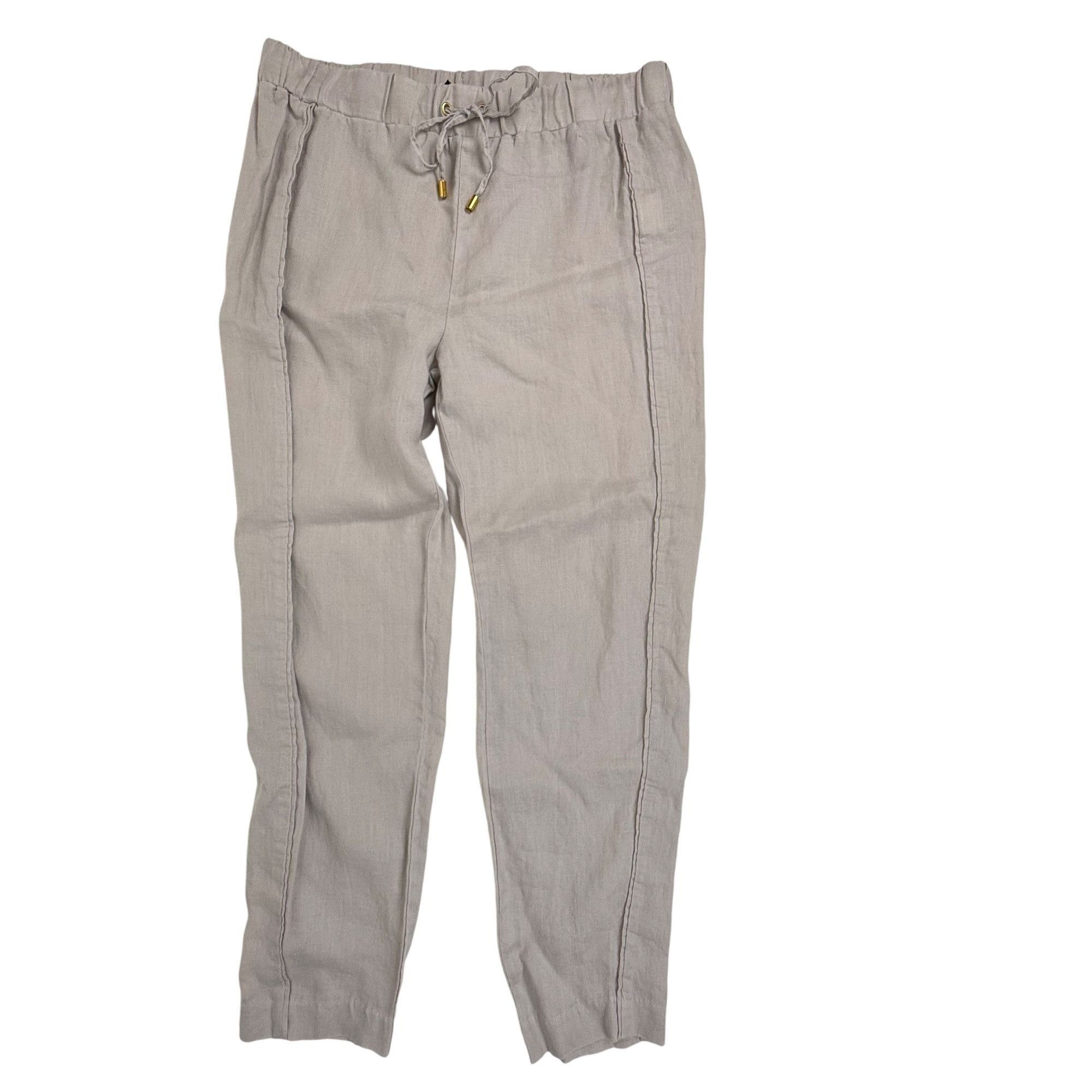 Ellen Tracy Ellen Tracy Women's Linen Drawstring Casual Pants Beige Size Size 32" / US 10 / IT 46 - 1 Thumbnail