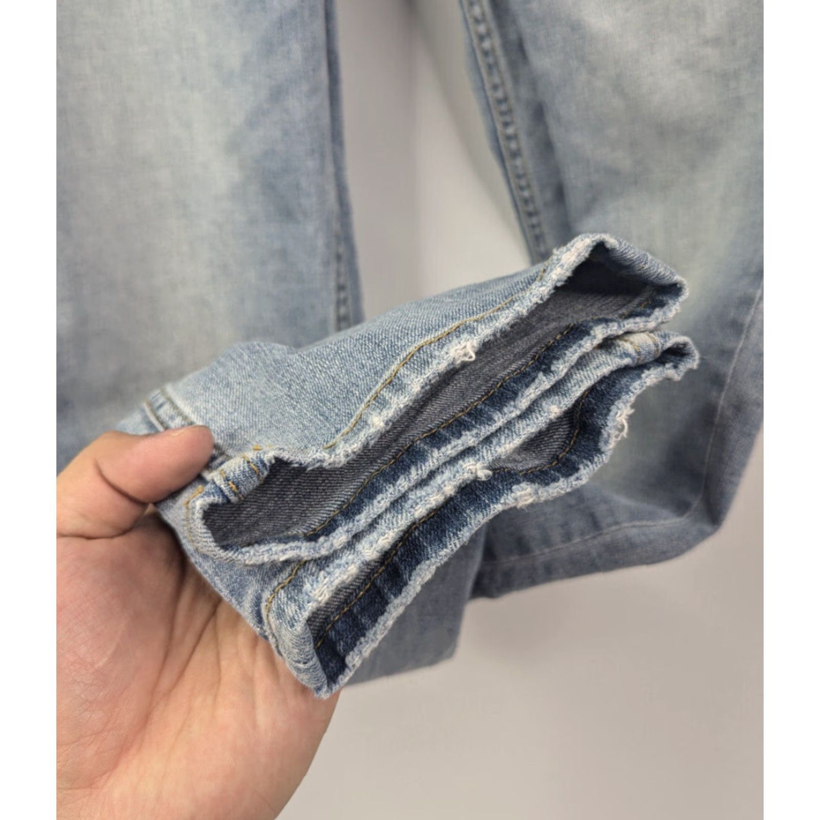 Rsq RSQ Jeans Mens Slim Low Rise 5-Pocket Denim Blue Light Wash Cotton 28x30 London Size US 28 / EU 44 - 3 Thumbnail