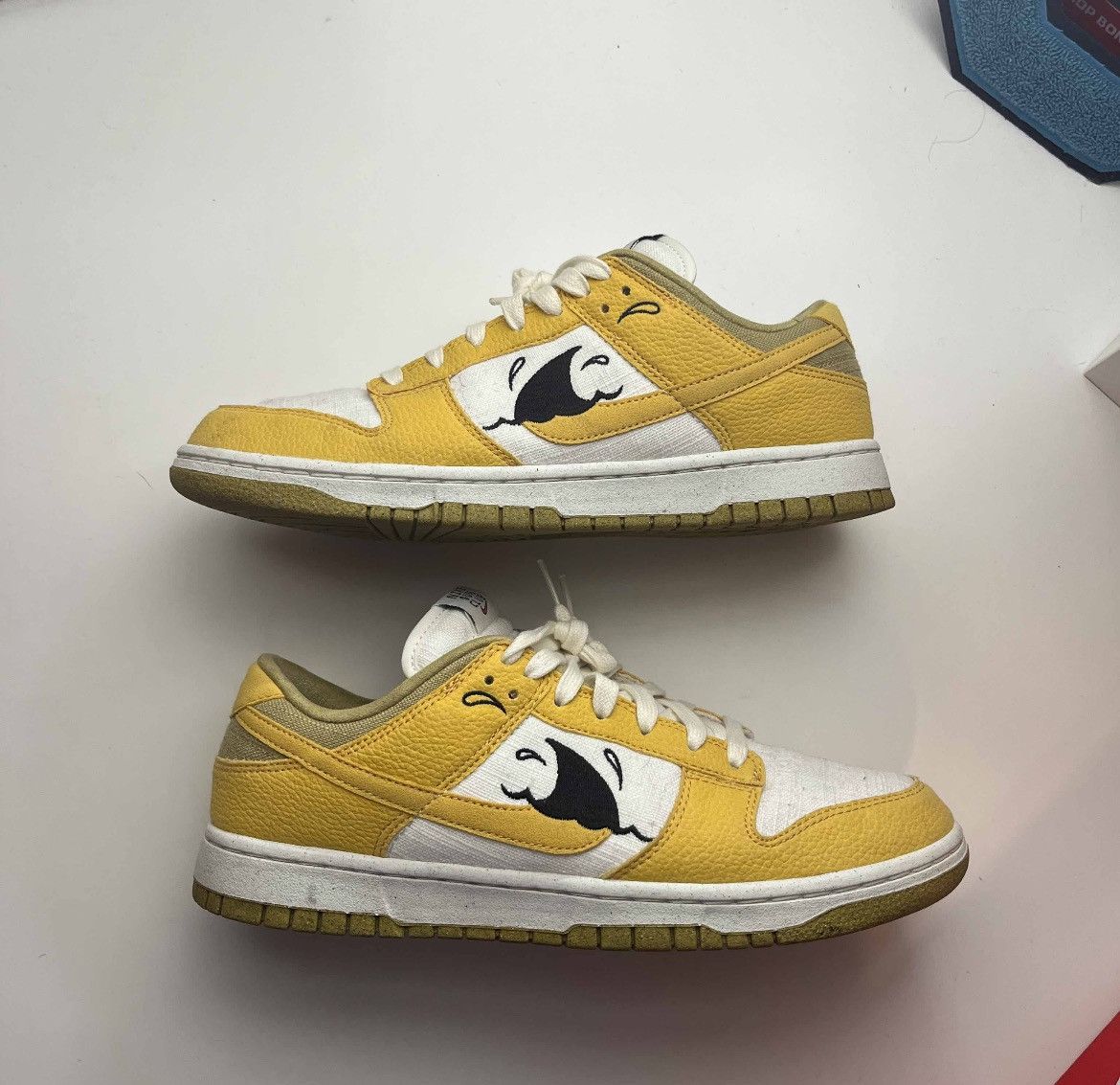 image of Nike Sun Club Dunks Shoes in Yellow, Men's (Size 10)