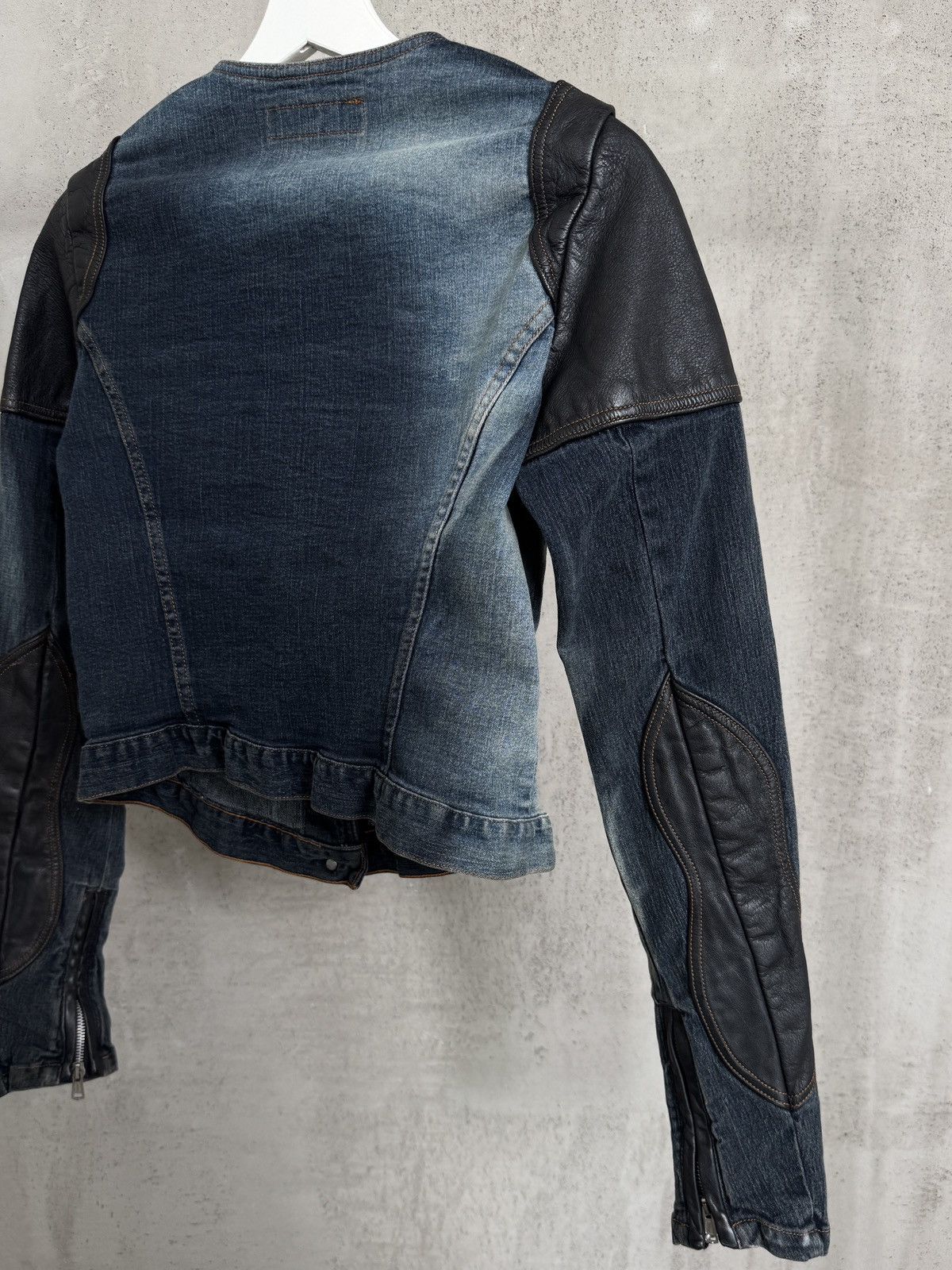 Andrew Mackenzie Andrew Mackenzie 90s/00s Hybrid Denim Jacket Size S / US 4 / IT 40 - 4 Thumbnail