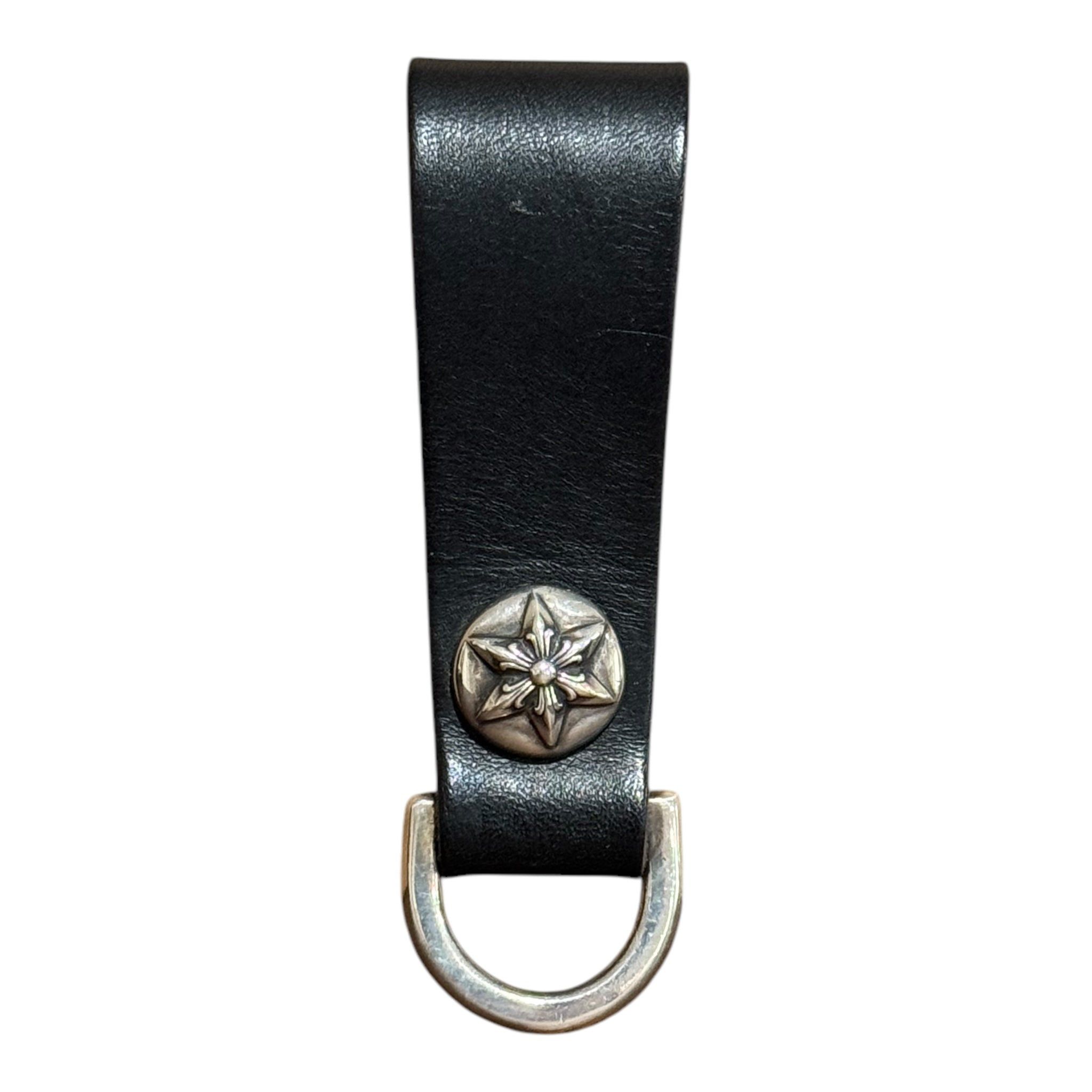 小物 CHROME HEARTS BELT LOOP Chrome Hearts Cross Leather Belt Loop Keyring - SRM
