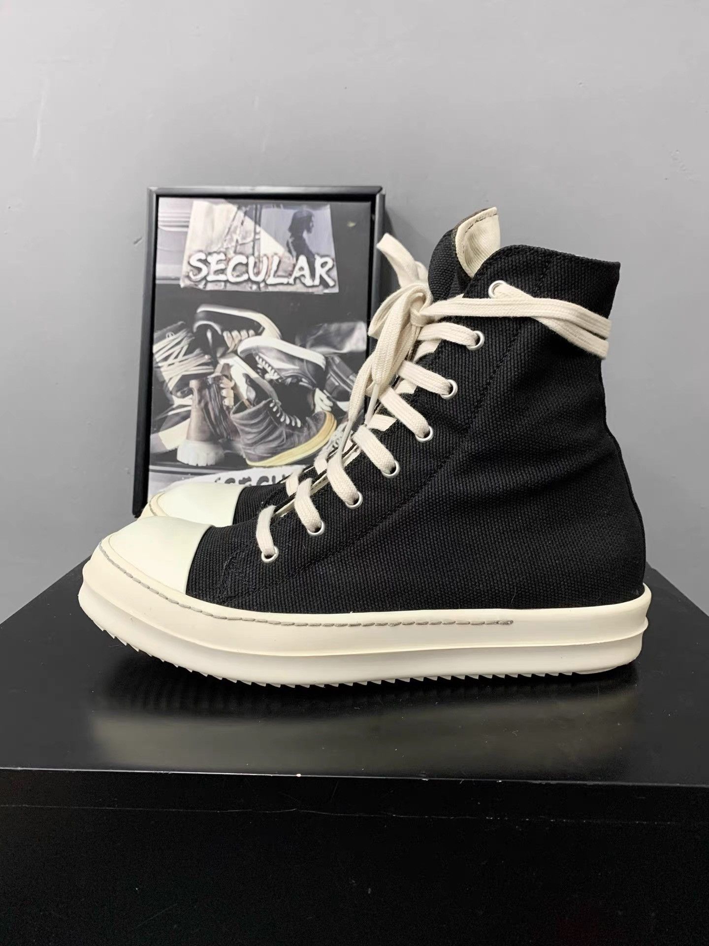 Rick Owens Rick Owens Canvas High-Top Big Converse K34 Size US 8 / EU 41 - 1 Thumbnail
