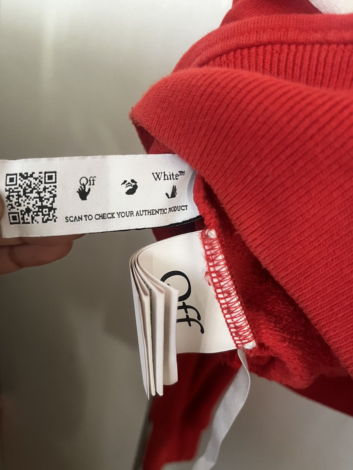 Off-White Off-White Mona Lisa White Diagonal Sleeve Hoodie Size S / US 4 / IT 40 - 8 Thumbnail