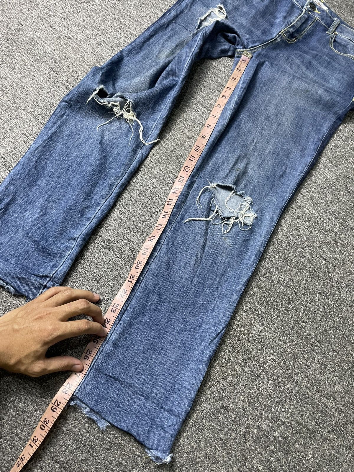 Japanese Brand × Vintage PIN&FIT Superior Quality Distressed Ripped Jeans (134) Size US 32 / EU 48 - 5 Thumbnail