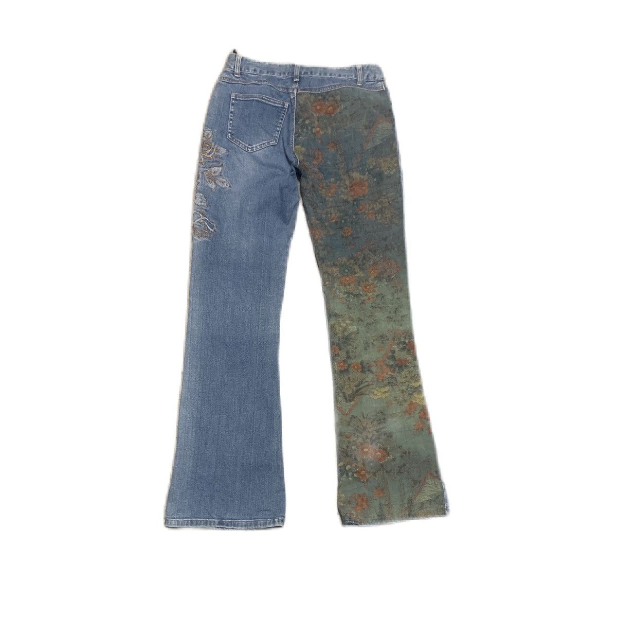 Vintage 90s Patchwork Flare Bell Bottom Bootcut Jeans