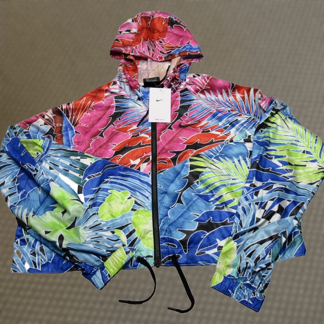 Nike Nike Jacket Womens Small Tropical Wind Runner Cropped Dri Fit Multicolor NEW Size S / US 4 / IT 40 - 1 Thumbnail