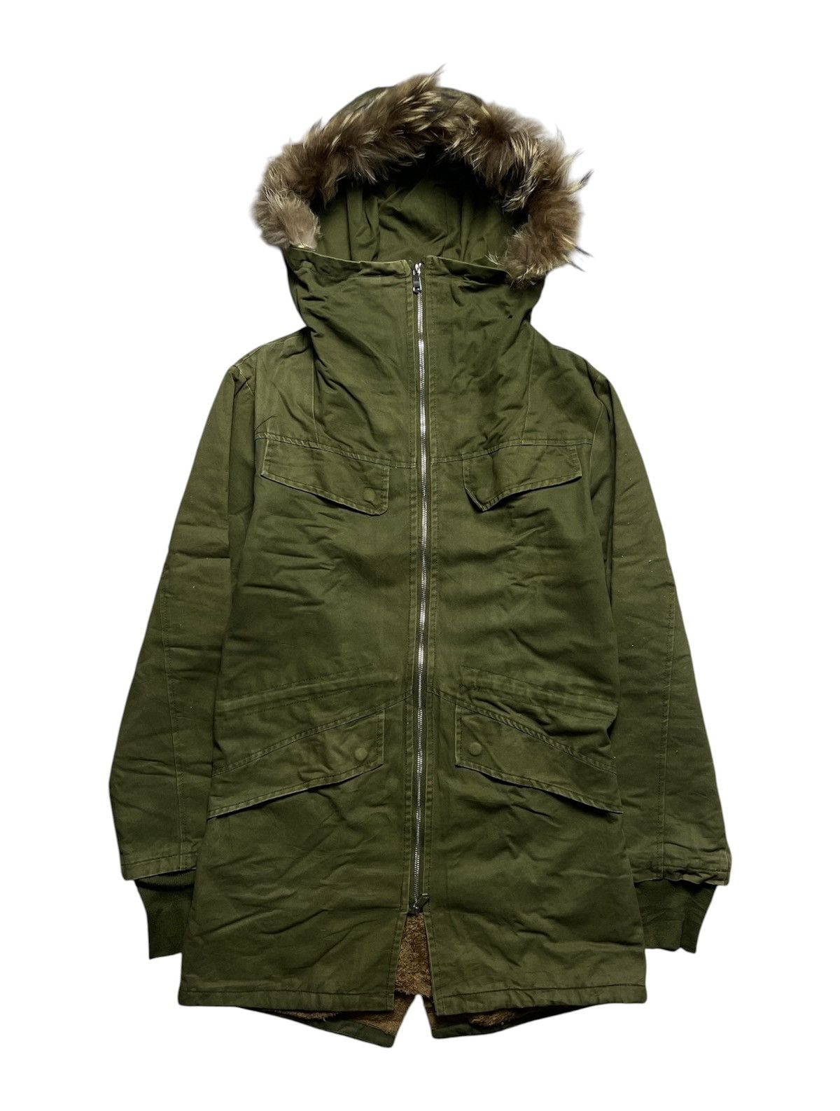 BUFFALO BOBS 2000’s Sheeya - Cyber Military Style Fur Jacket Size US M / EU 48-50 / 2 - 2 Thumbnail