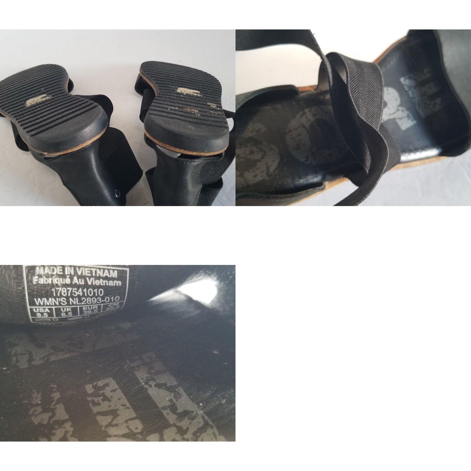 SOREL SOREL Ella II Sandal Women Size 8.5 Black Leather Strappy Slip On Casual Bohemian Size US 7 / IT 37 - 8 Thumbnail