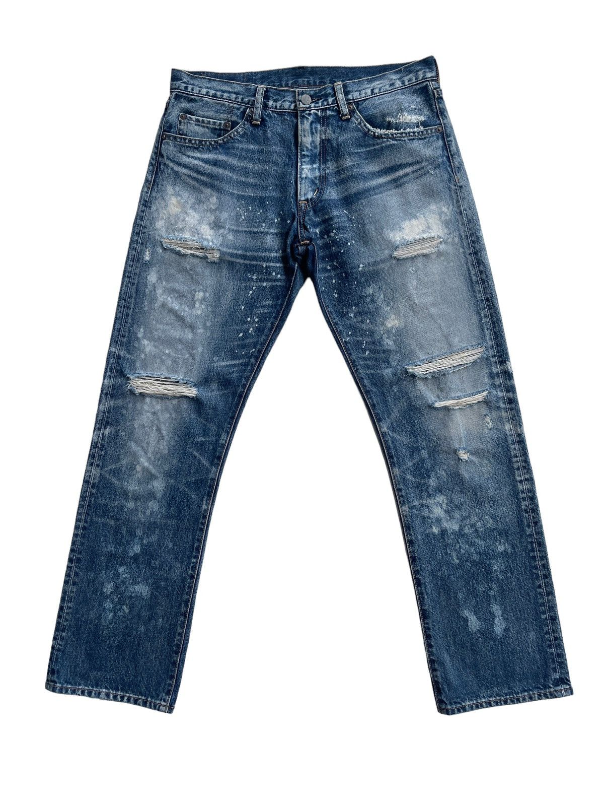 Japanese Brand RNA.Inc Japanese Splatter Distressed Denim Size US 32 / EU 48 - 2 Thumbnail
