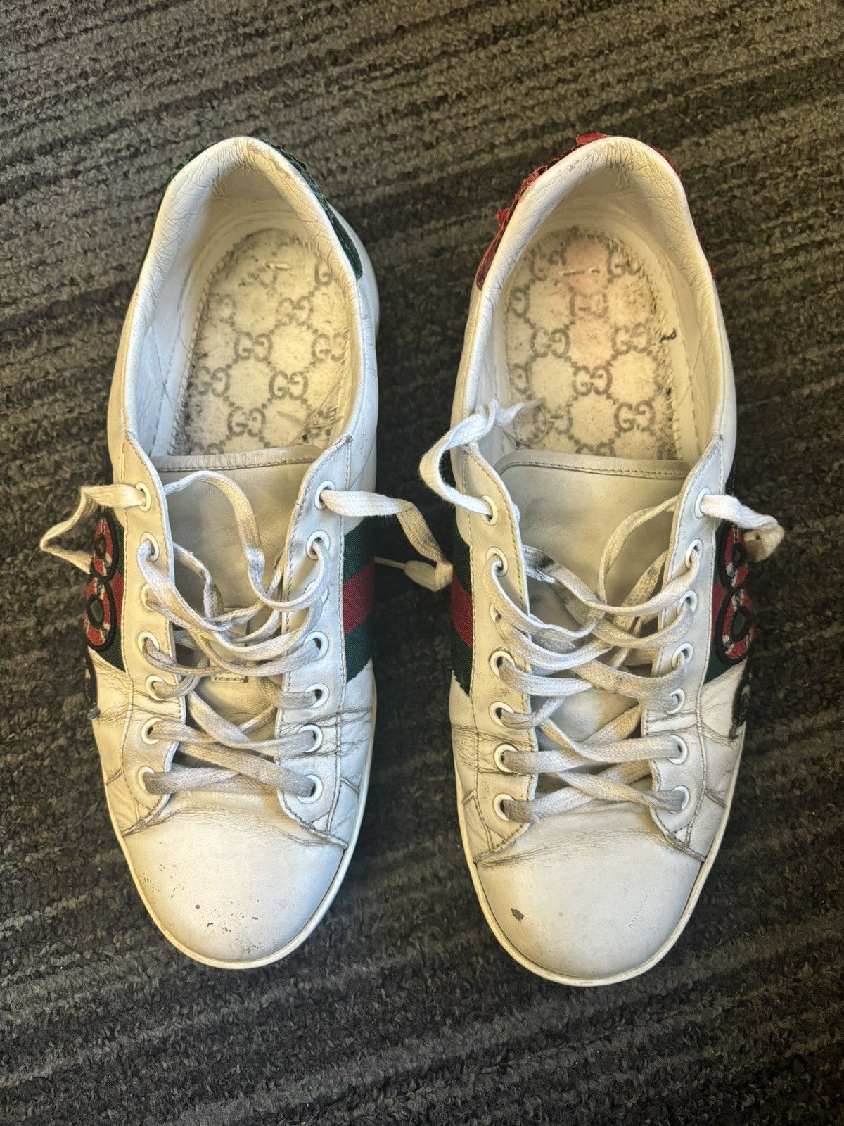 Gucci Gucci Ace Sneaker White Leather with King Snake Size US 9 / EU 42 - 7 Thumbnail