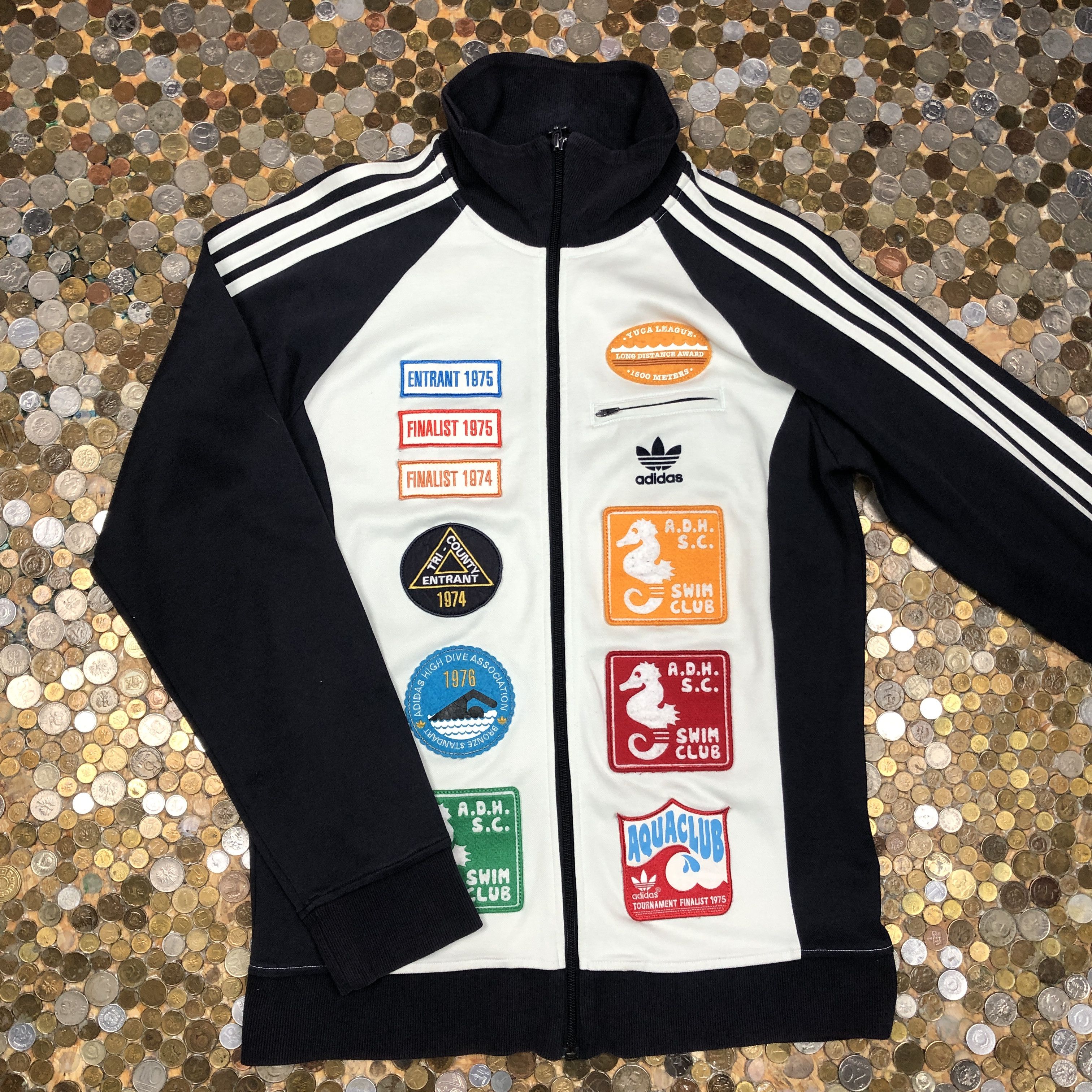 Adidas vintage swimming competition zip hoodie 70's