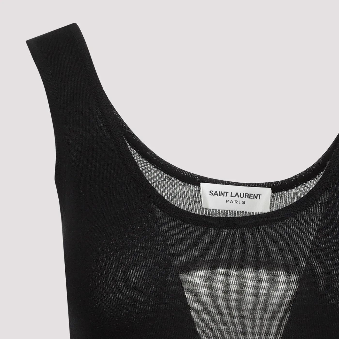 Saint Laurent Paris o1bcso1str1125 Open Back Tank Dress in Black Size M / US 6-8 / IT 42-44 - 3 Thumbnail