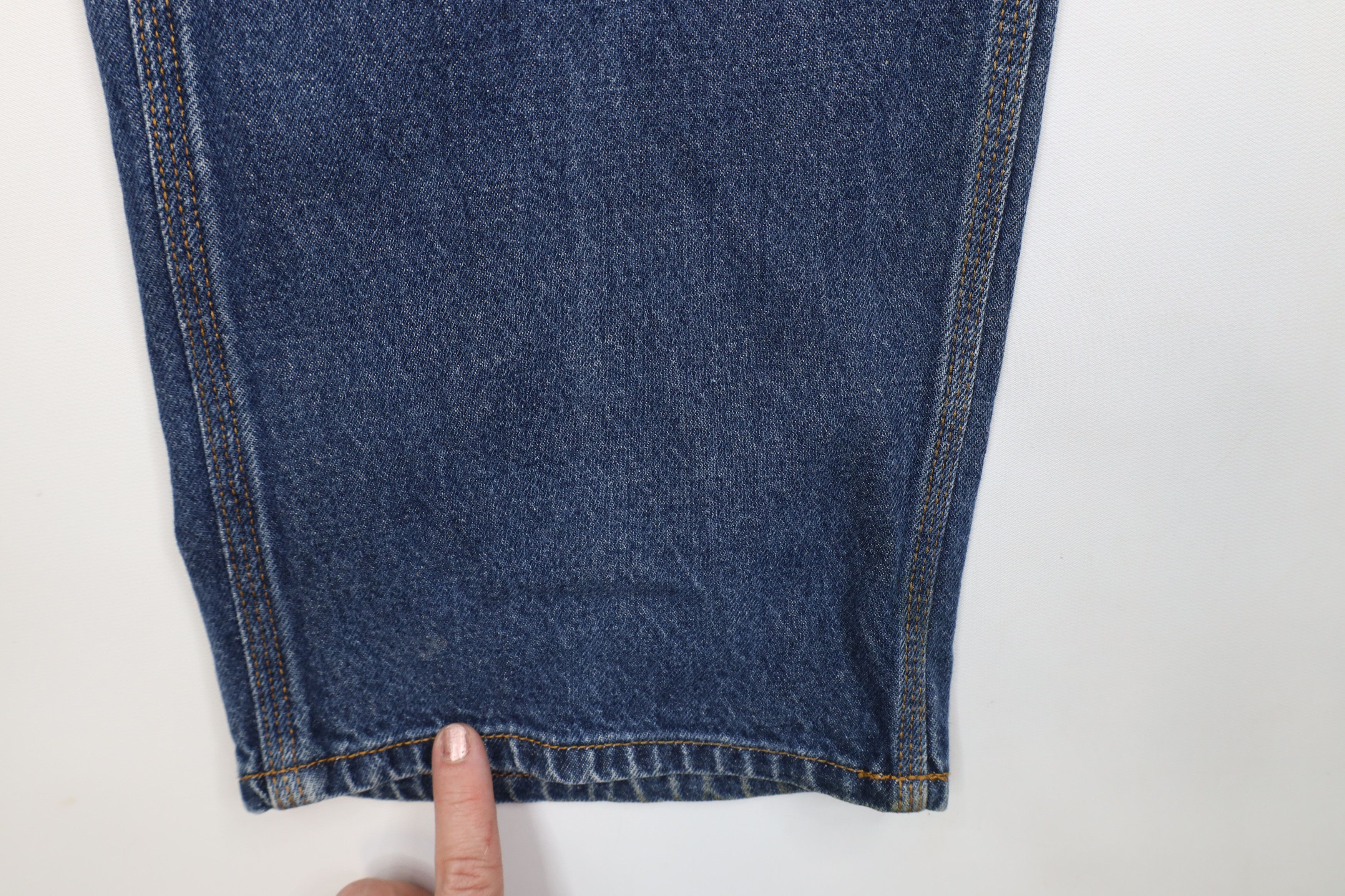 Calvin Klein × Vintage Vintage 90s Calvin Klein Spell Out Wide Leg Dungaree Jeans Size US 31 - 6 Thumbnail