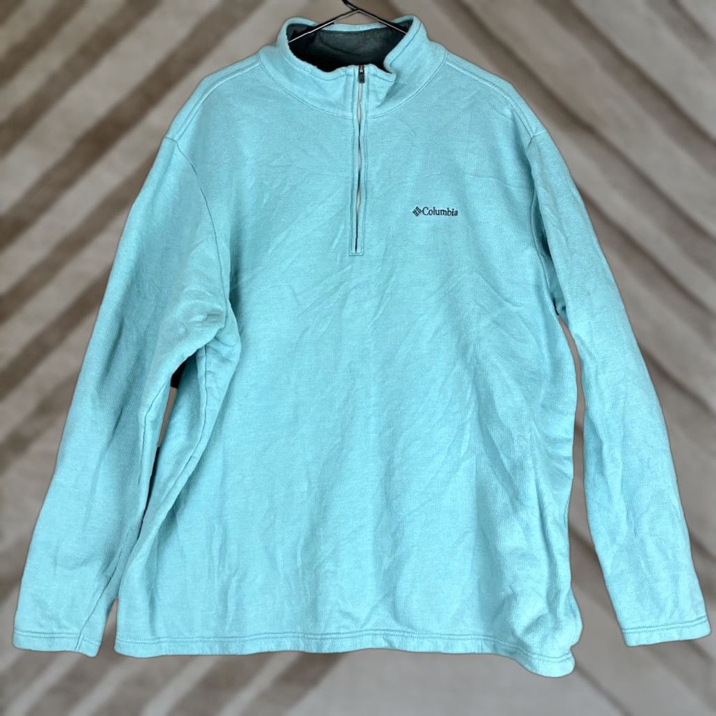 Vintage Columbia Mens Sweater Blue 1/4 Zip Long Sleeve Fleece Pullover 2XL XXL Pullover Casual/Workwear Men Long Sleeve Size US XXL / EU 58 / 5 - 1 Thumbnail