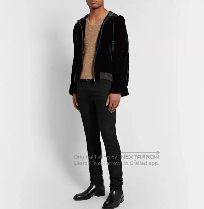 Saint Laurent Paris Saint Laurent Paris Black Velvet Wizard Hooded Jacket i Size US S / EU 44-46 / 1 - 8 Thumbnail