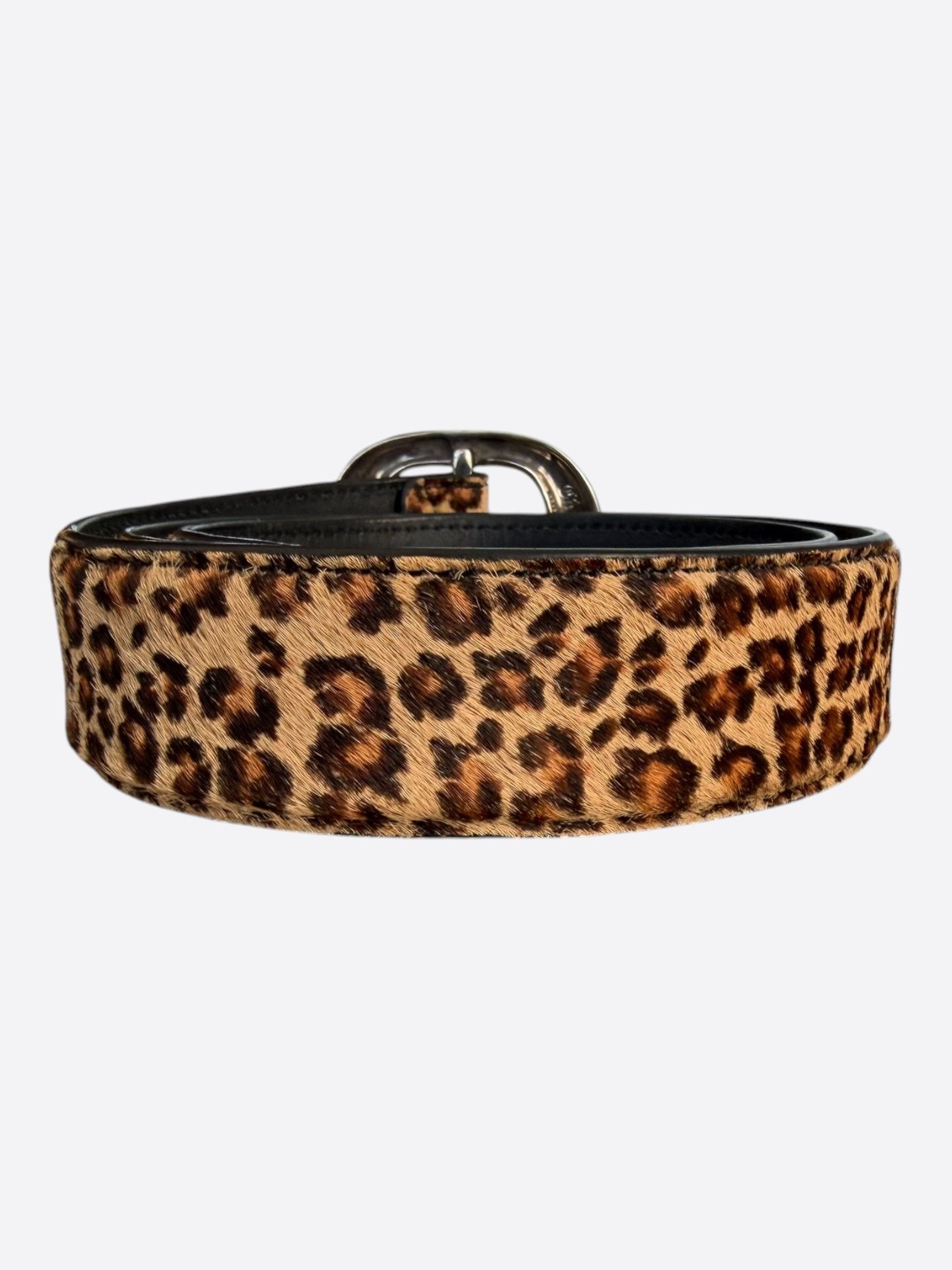 Chrome Hearts Chrome Hearts Ponyhair Leopard & Silver Gunslinger Belt Size 32 - 2 Thumbnail
