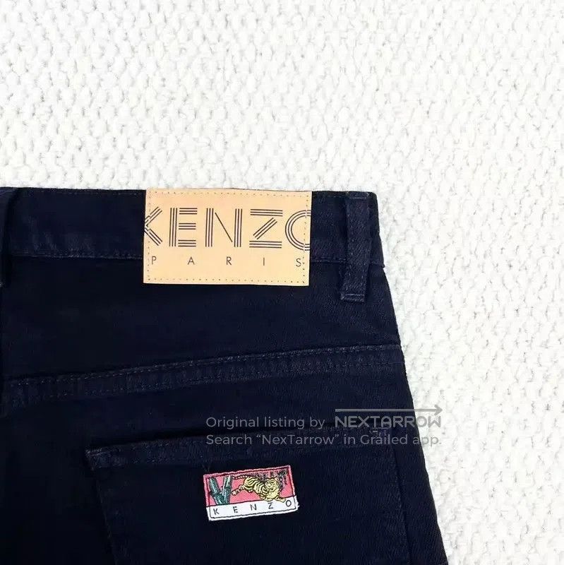 Kenzo KENZO Black Logo Denim Pants for Women . Size 23" - 4 Thumbnail