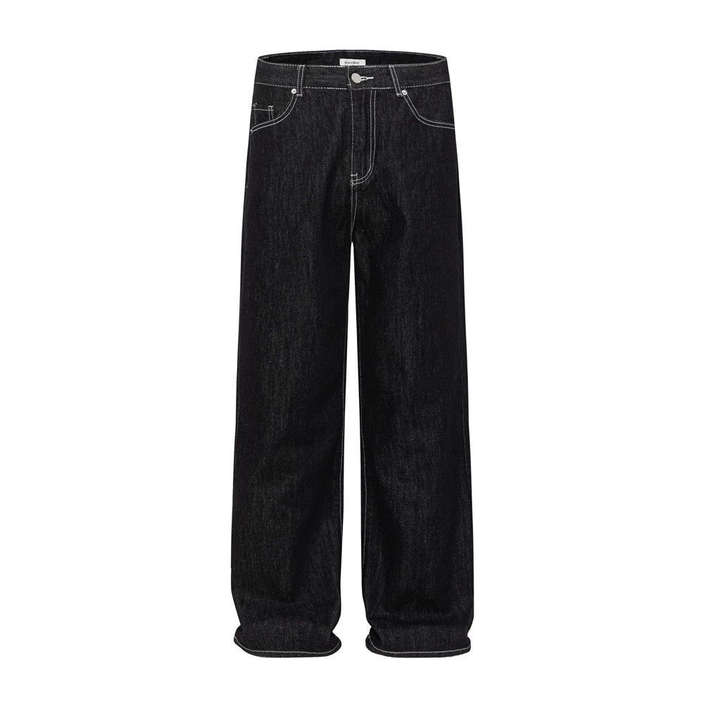 Jean Men's high street loose versatile casual straight jeans Size US 32 / EU 48 - 1 Thumbnail