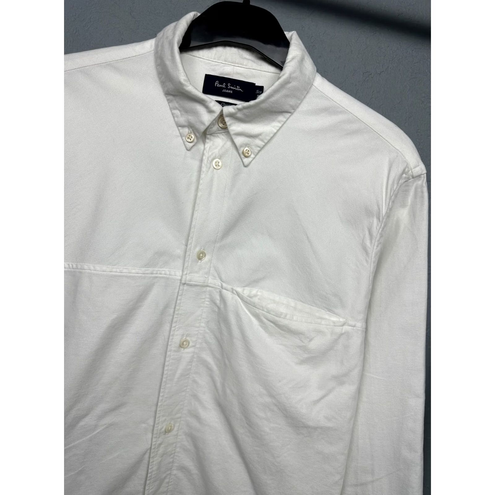Paul Smith Paul Smith Mens White Long Sleeve Shirt M Shirt Mens White Cotton Button-Up Э Size US M / EU 48-50 / 2 - 2 Thumbnail