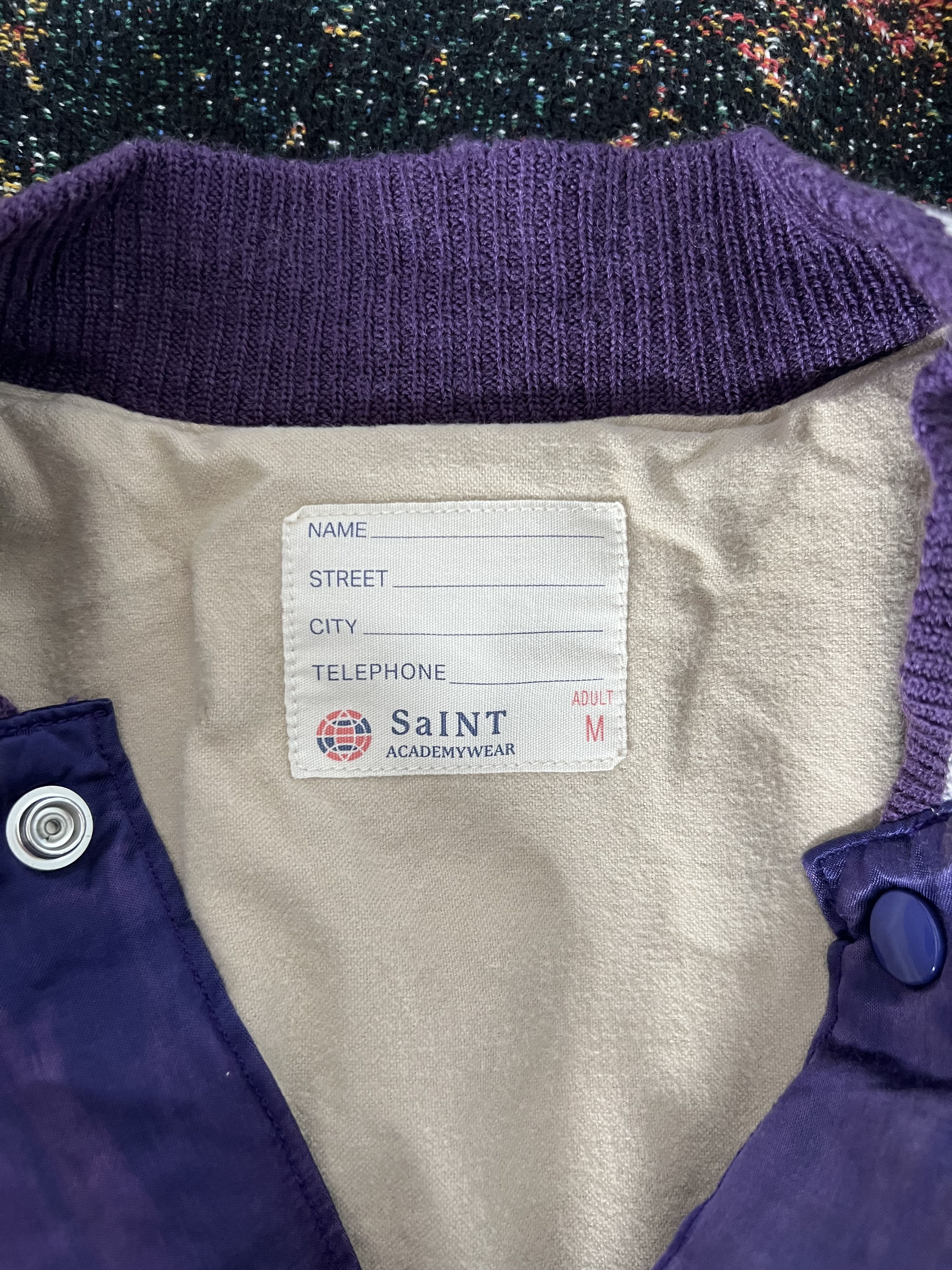 Saint Michael Saint Michael Satin Stadium Jacket in Purple Size US M / EU 48-50 / 2 - 11 Thumbnail