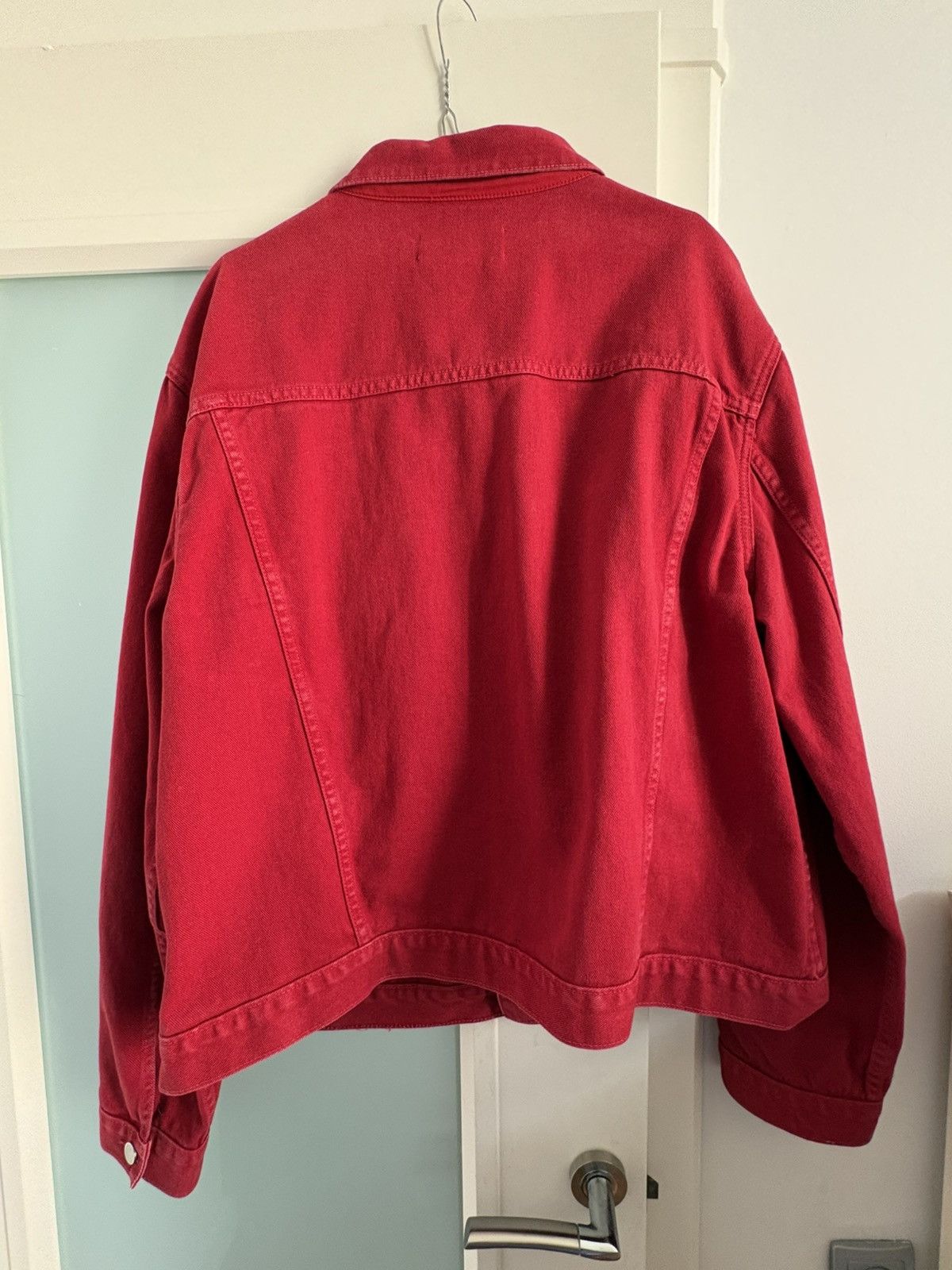 424 424 Red Denim Marshall Trucker Jacket Size US XXL / EU 58 / 5 - 4 Thumbnail