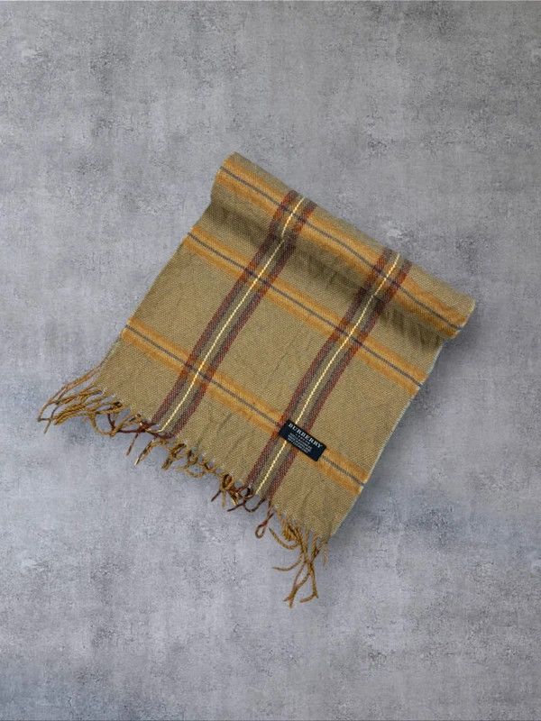 Burberry Vintage Burberry scarf beige cashmere pattern Size ONE SIZE - 2 Thumbnail