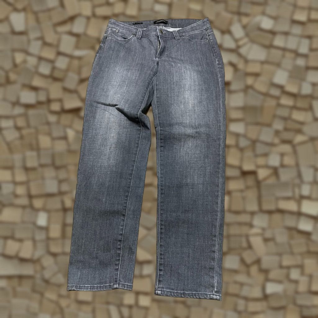 Talbots Talbots Jeans, Women's Size 6, Grey, Boyfriend, Dark Wash, Pockets, Regular, Denim, Inseam 28.5, Straight, 3D? Size 28" / US 6 / IT 42 - 1 Thumbnail