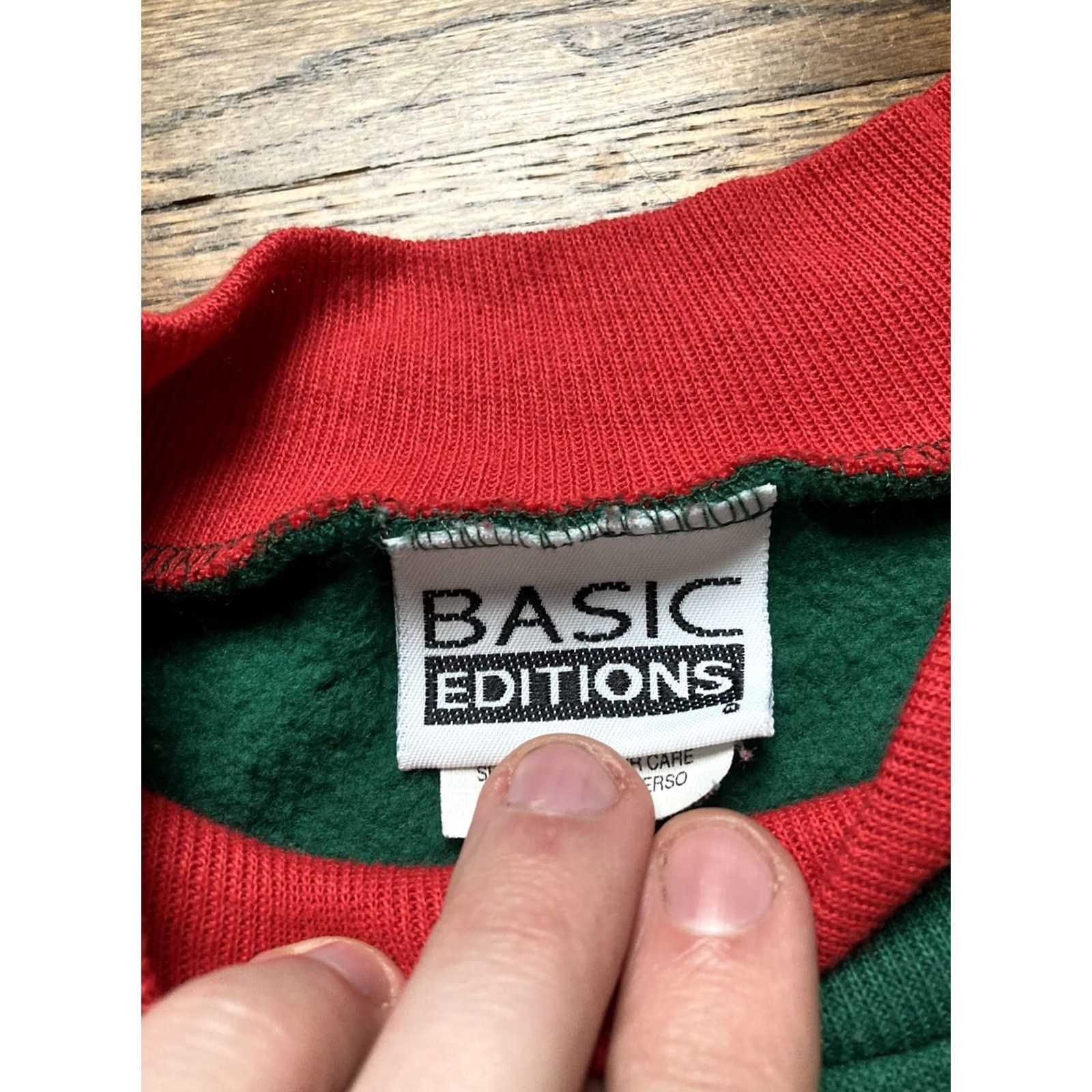 Basic Editions VINTAGE Basic Editions Cat Sweatshirt Shirt Women Small Green 90s Cottage Core Collared Long Sleeve Size S / US 4 / IT 40 - 5 Thumbnail