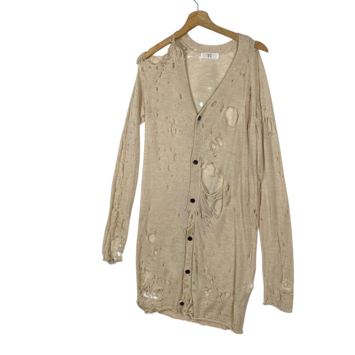 Y's Y's Yohji Yamamoto Destroyed Distressed Cardigan Size 2 Size XS / US 0-2 / IT 36-38 - 2 Thumbnail