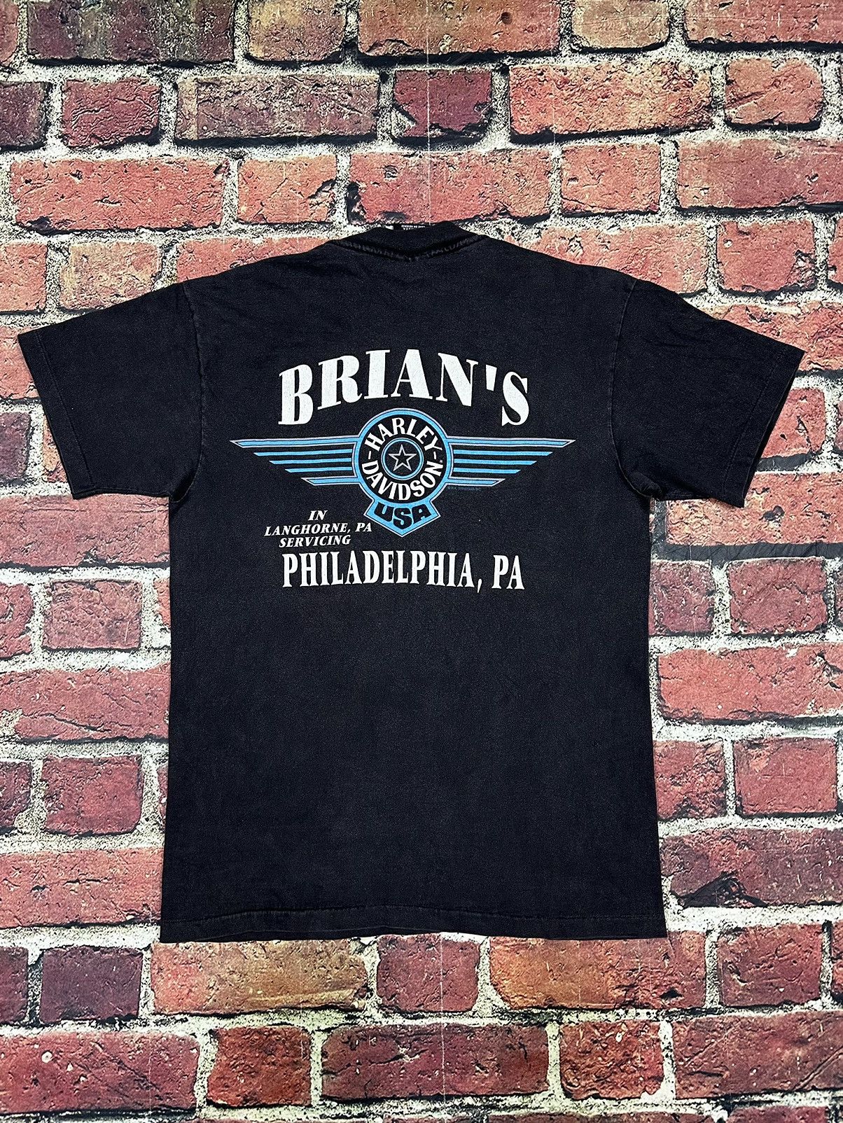 Harley Davidson × Vintage Vintage Harley Davidson One With Wind T Shirt Single Stitch Size US M / EU 48-50 / 2 - 2 Thumbnail