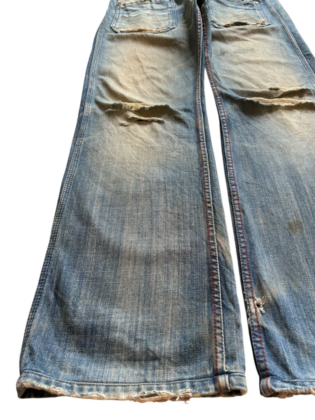 Diesel Vintage Diesel Mud Wash Distressed Loose Baggy Jeans Size US 31 - 6 Thumbnail