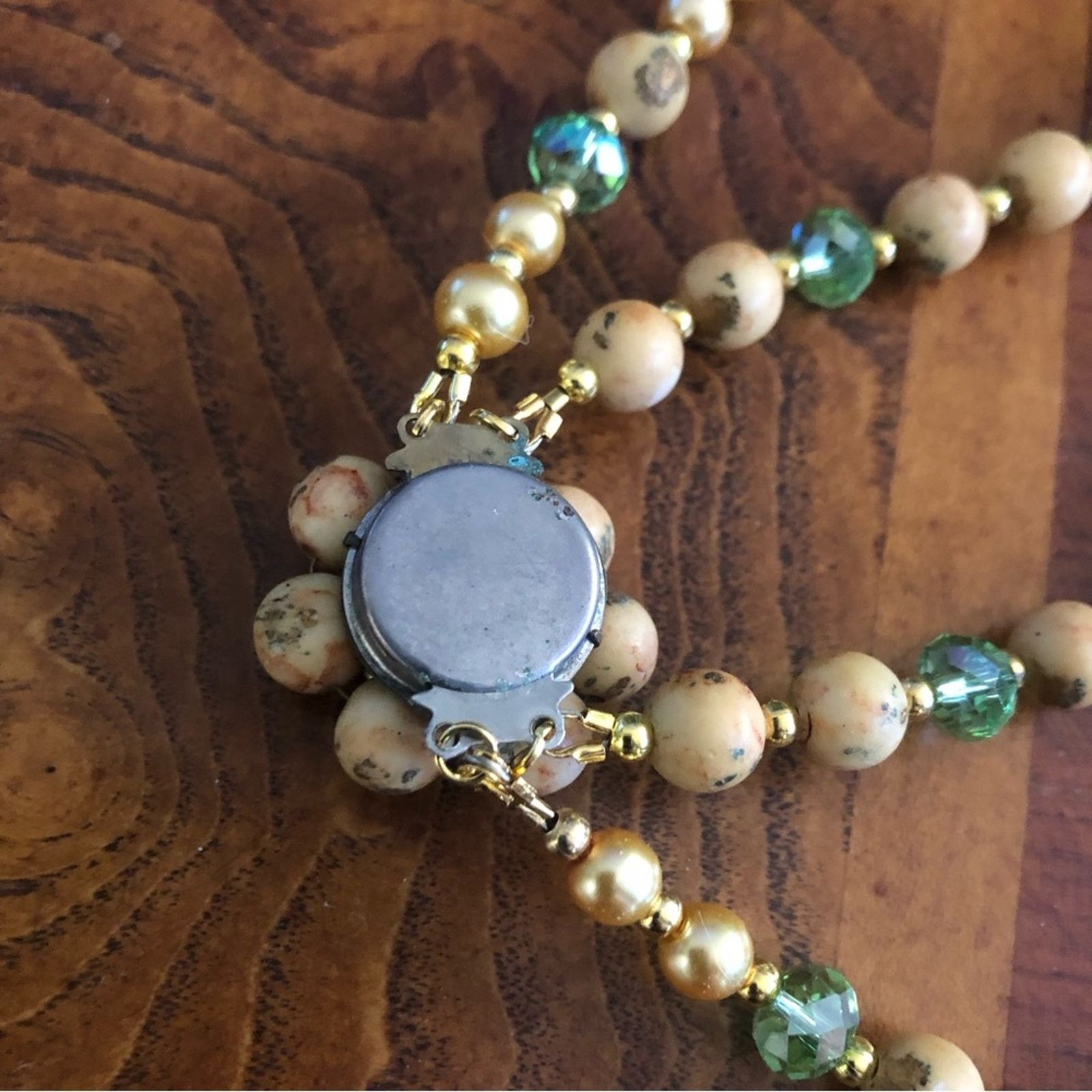 Handmade Handcrafted double strand vintage bead rondelle necklace Size ONE SIZE - 8 Thumbnail