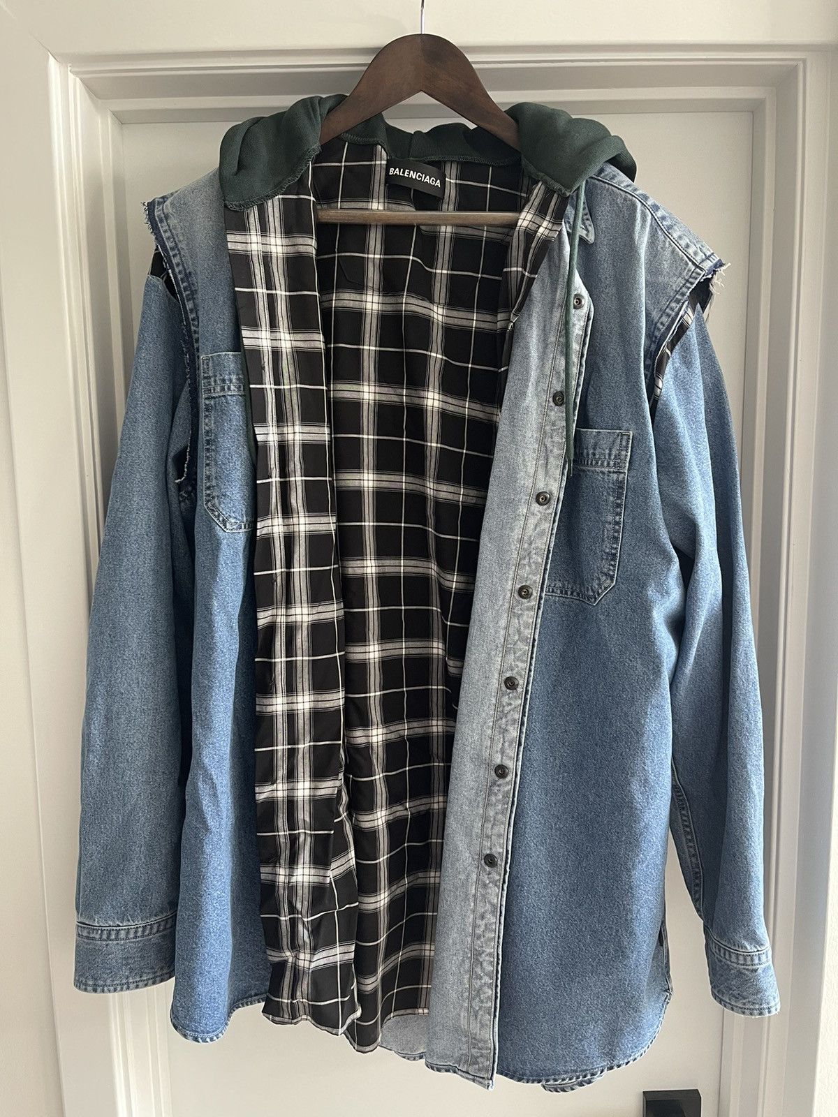 Balenciaga Balenciaga Hybrid 3-in-1 Vest + Hoodie Shirt Size US XL / EU 56 / 4 - 2 Thumbnail