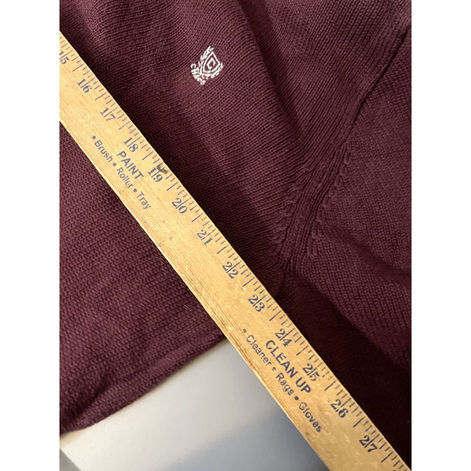 Chaps VINTAGE Chaps Sweater Long Sleeve Crewneck XL Maroon 100% Cotton Heavyweight Logo Embroidered Mens Size US XL / EU 56 / 4 - 5 Thumbnail