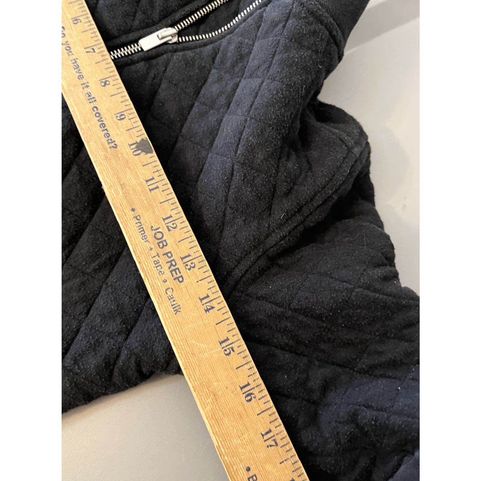 Gap Gap Bomber Jacket Black S Womens Short Zip Mock Neck Quilted Zipper Casual Fall Spring Geometric Polyester Knit Regular Size S / US 4 / IT 40 - 5 Thumbnail