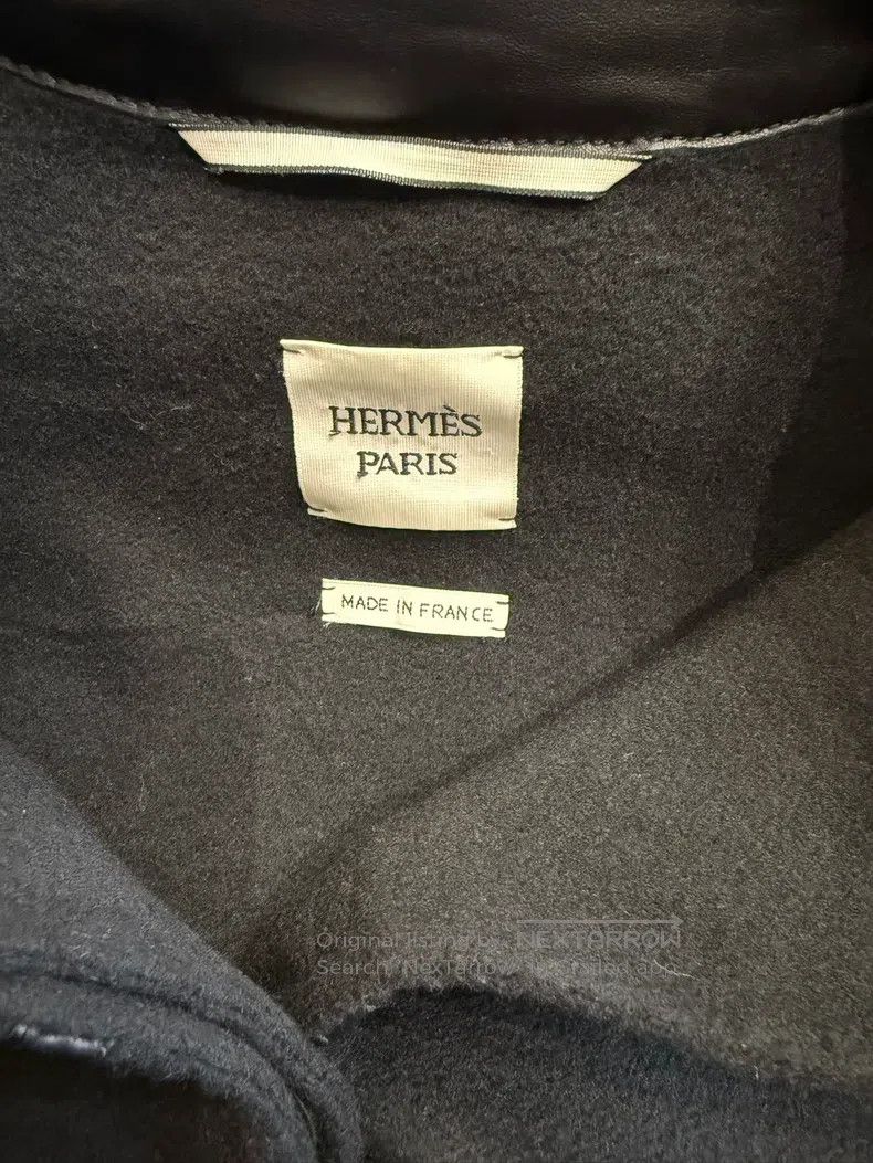 Hermes Hermes Leather Patch Cashmere Coat Size XS / US 0-2 / IT 36-38 - 3 Thumbnail