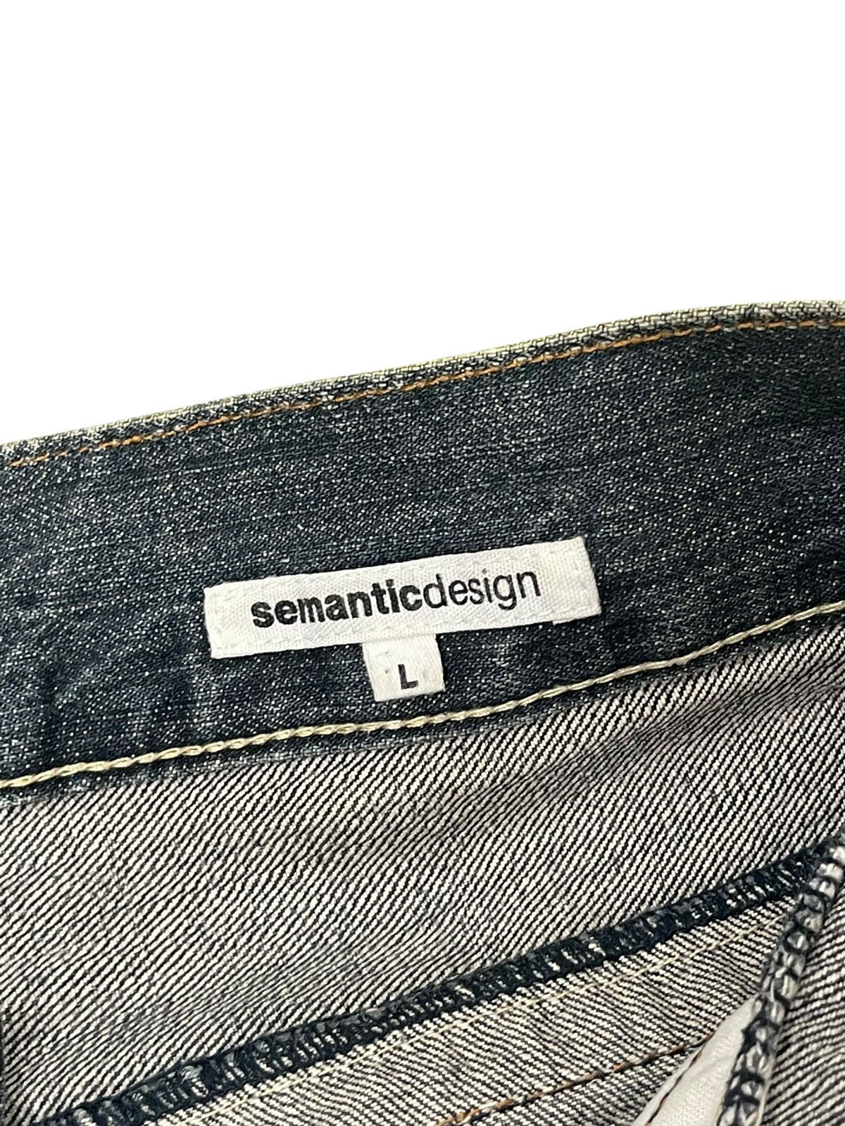 Japanese Brand Flare Jeans Semantic Design Distress Python Low Rise 2🟦 Size US 33 - 12 Thumbnail