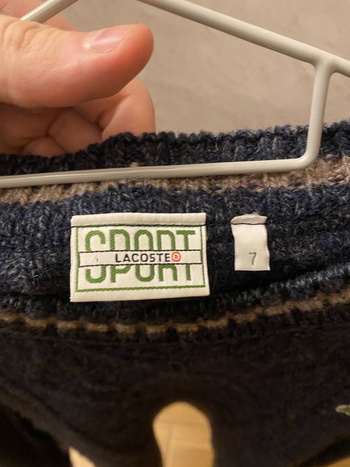 Lacoste × Vintage Vintage cable lacoste ultra rare Knitwear Size US XL / EU 56 / 4 - 2 Thumbnail