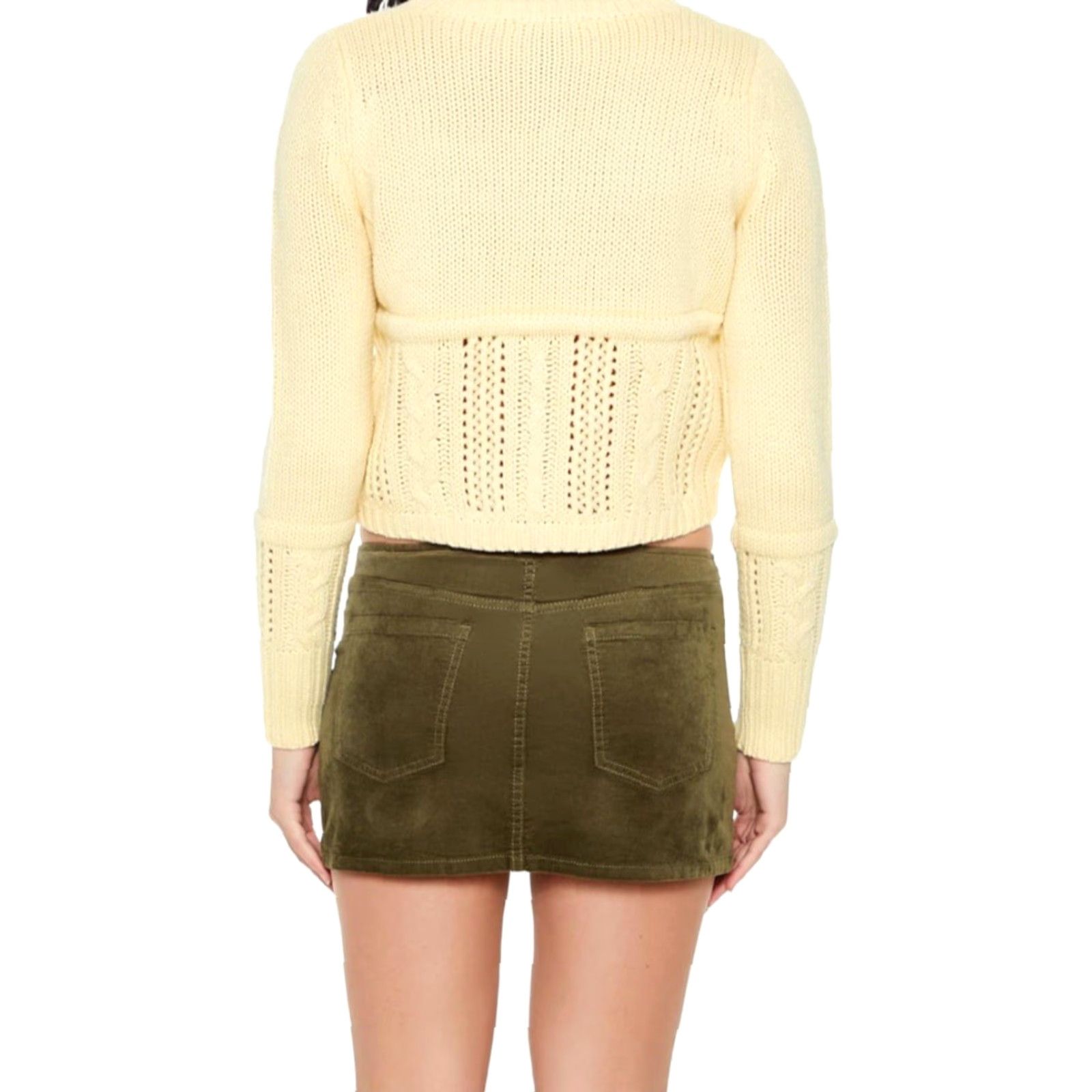 Forever 21 FOREVER 21 Cardigan Sweater - Yellow - NWT - Women’s Tie-Front Knit - Size L - Long Sleeve - Regular Size L / US 10 / IT 46 - 4 Thumbnail