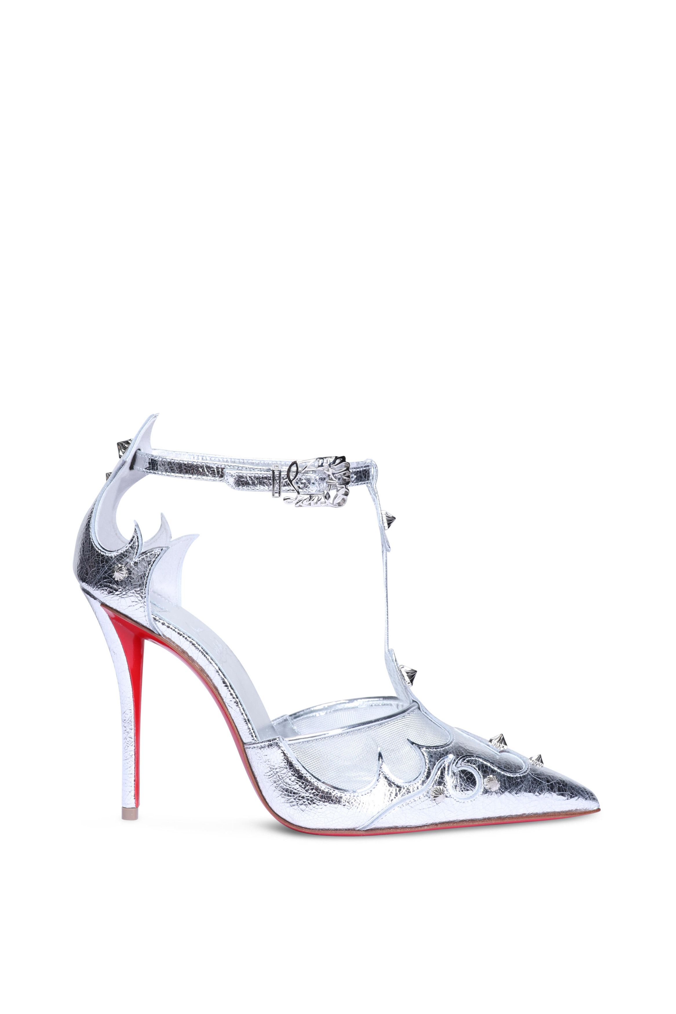 os11x0126 Teetiag 100mm Heels in Silver