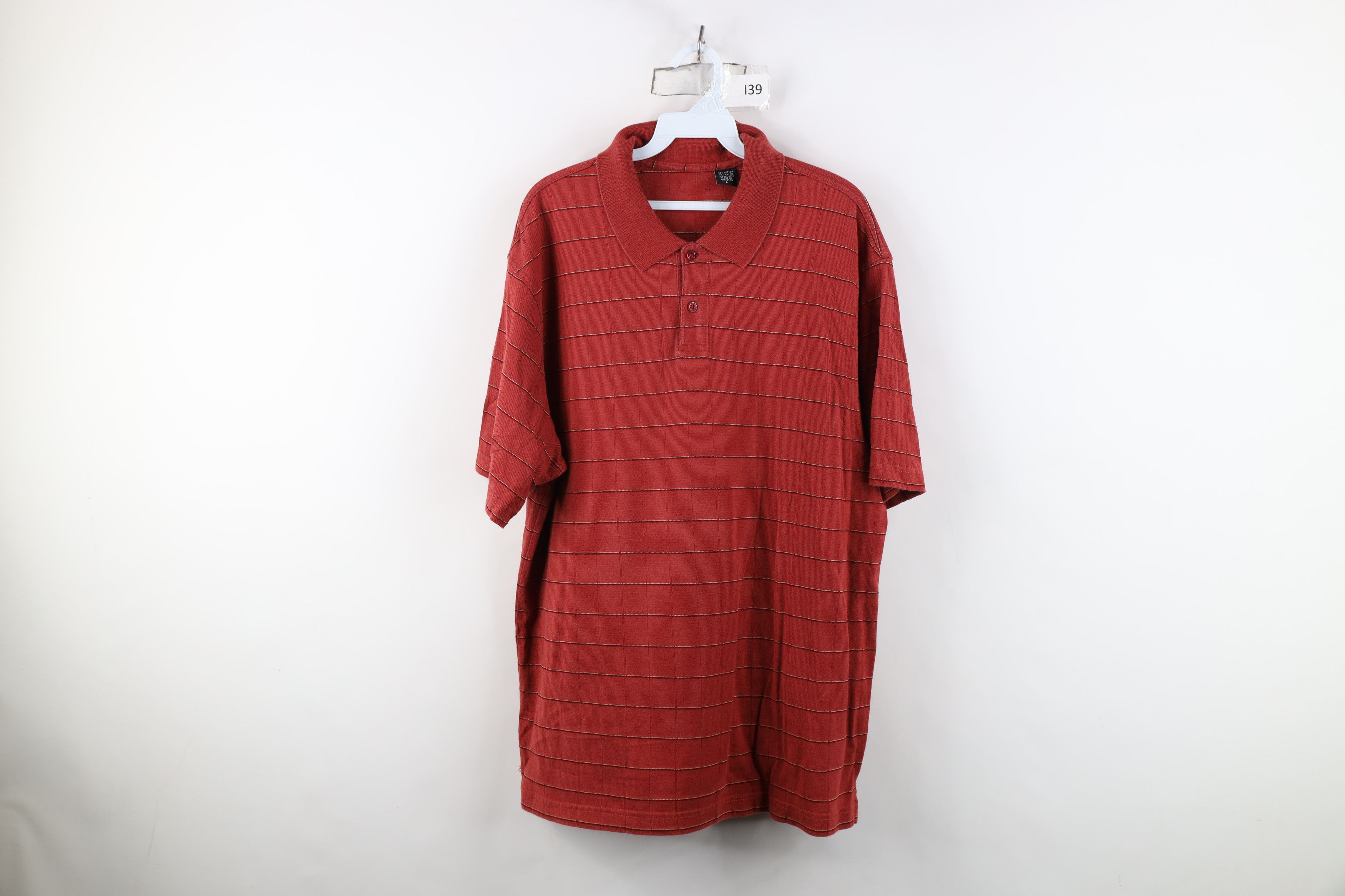 Vintage Vintage 90s Y2K Streetwear Checkered Knit Collared Golf Polo Size US L / EU 52-54 / 3 - 1 Thumbnail