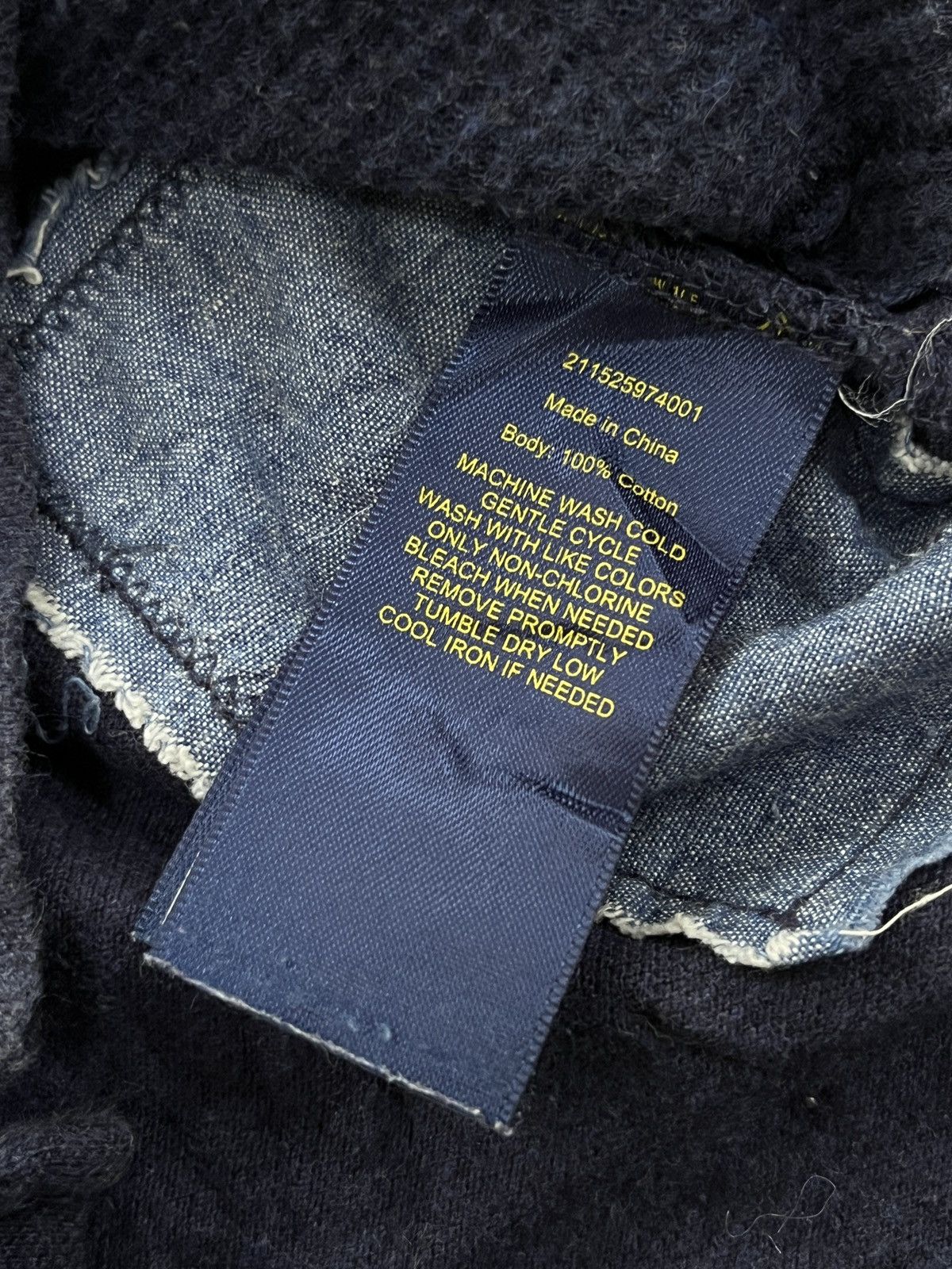 Polo Ralph Lauren 00s Polo RL Patchwork Indigo Dye Sashiko Kapital Dye Denim Size XS / US 0-2 / IT 36-38 - 9 Thumbnail