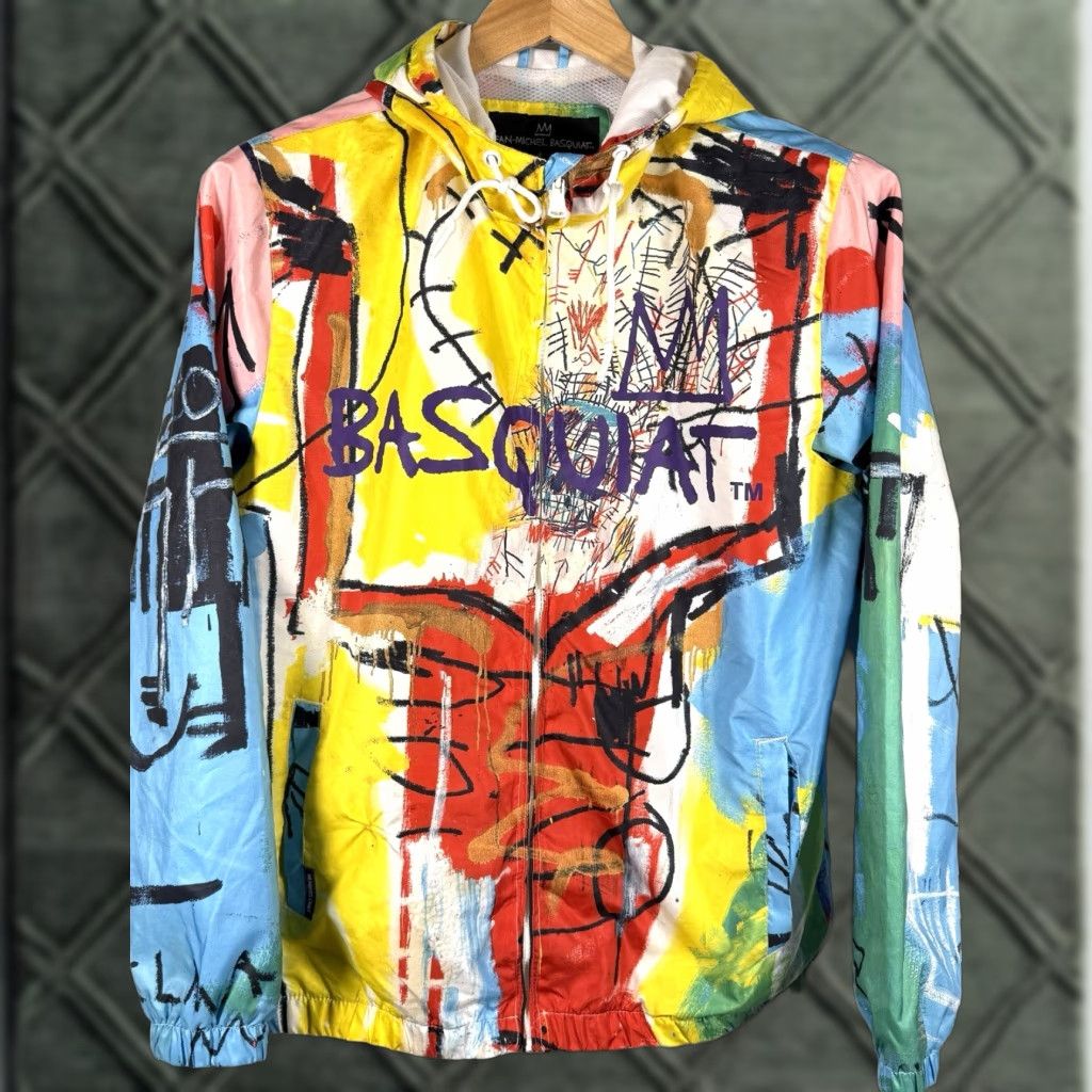 Members Only VINTAGE Jean Michel Basquiat Members Only Windbreaker Hooded Jacket Men’s Size Medium Size US 31 - 1 Thumbnail