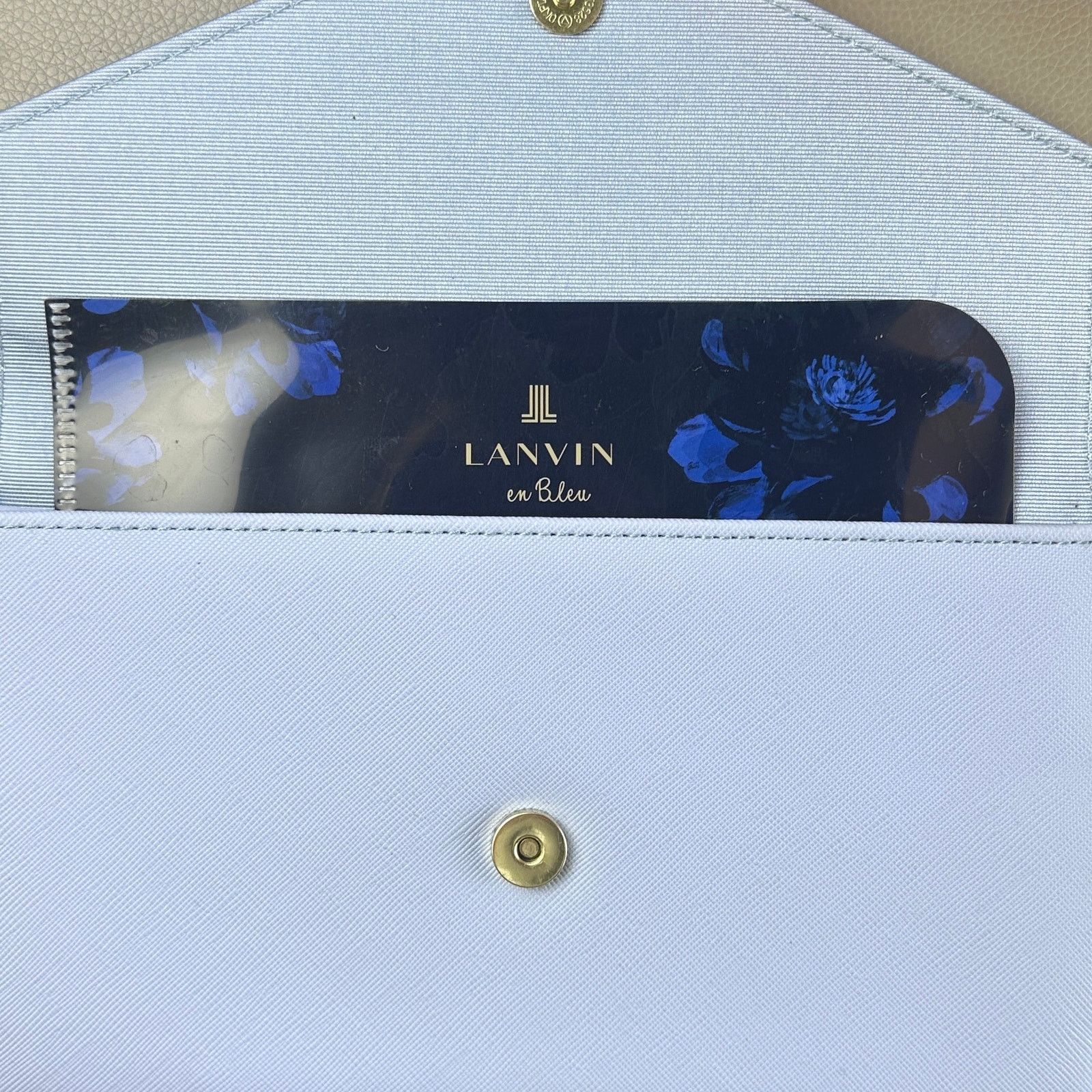 Lanvin en Bleu Baby Blue Clutch Wallet Size ONE SIZE - 4 Thumbnail