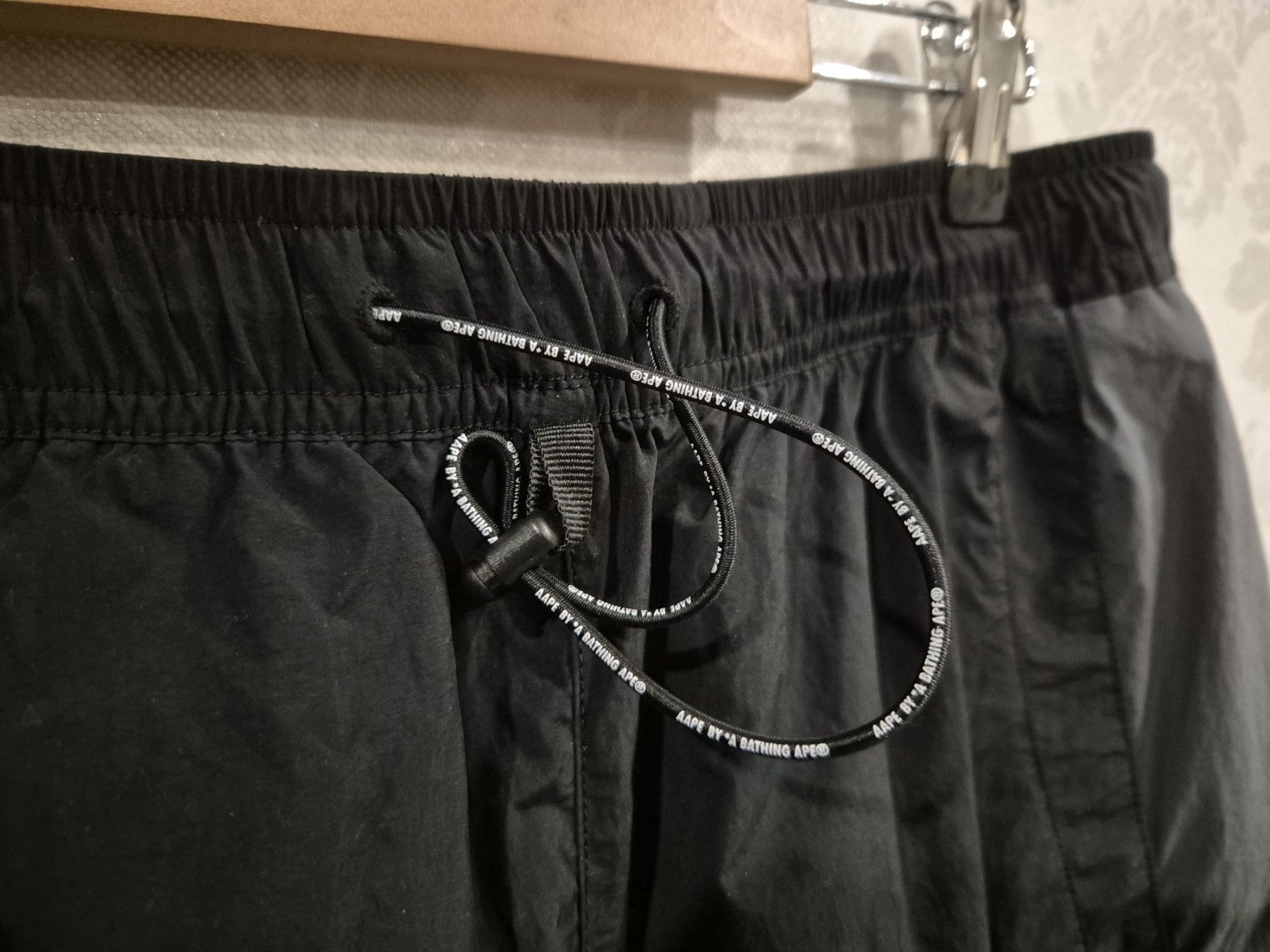 Aape AAPE by A Bathing Ape Black Nylon Lounge Pants Size US 36 / EU 52 - 8 Thumbnail